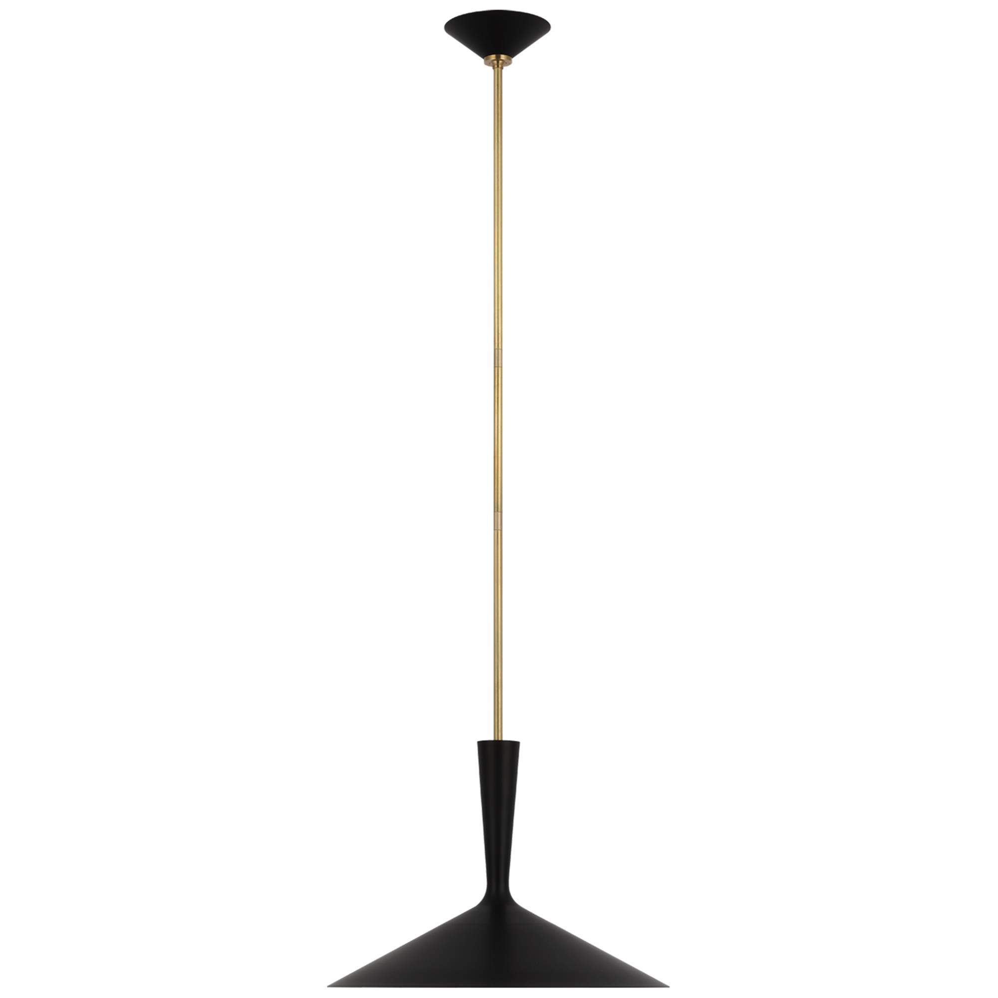 Shown in Matte Black and Hand-Rubbed Antique Brass finish