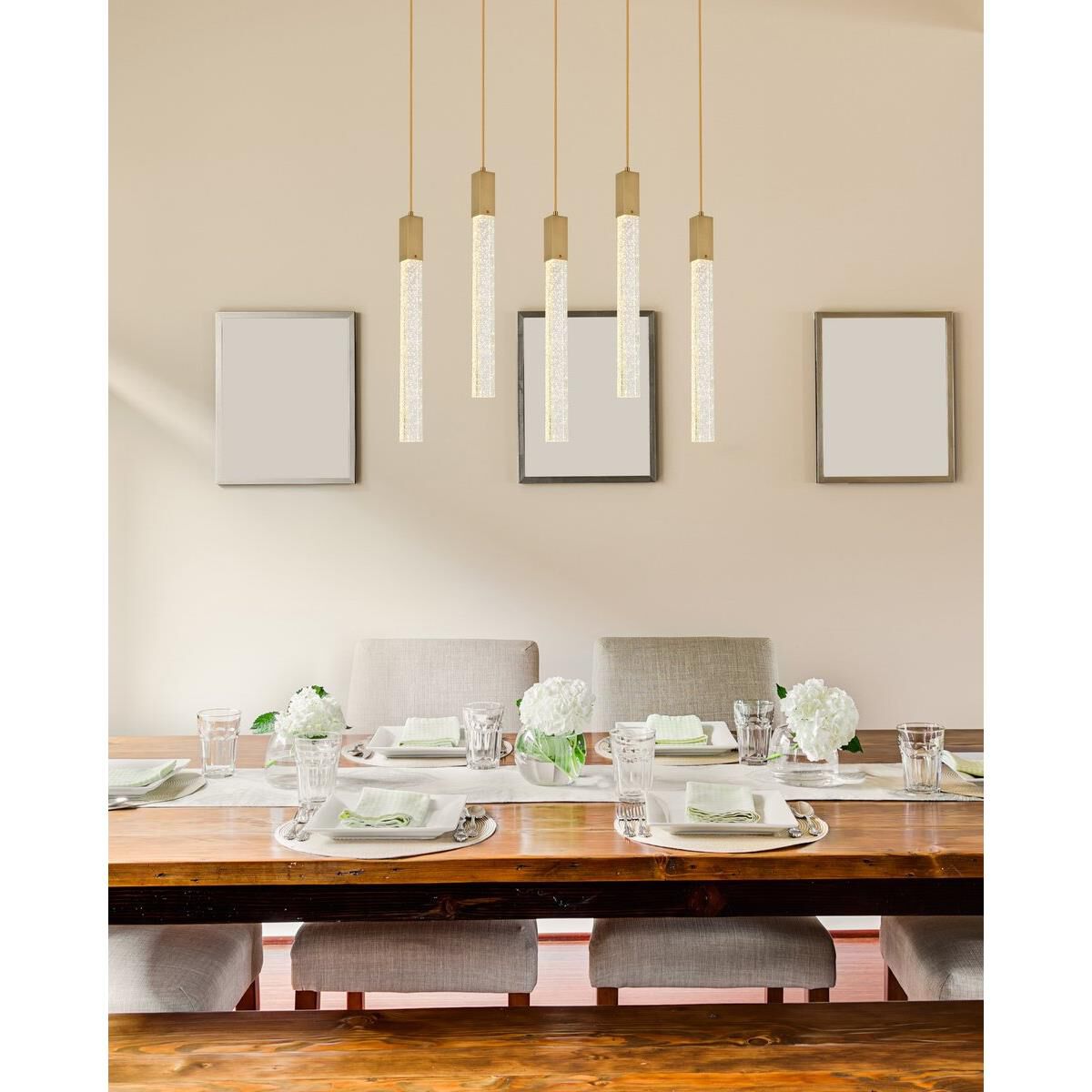 Shown in Satin Gold finish and Royal Cut Clear crystal