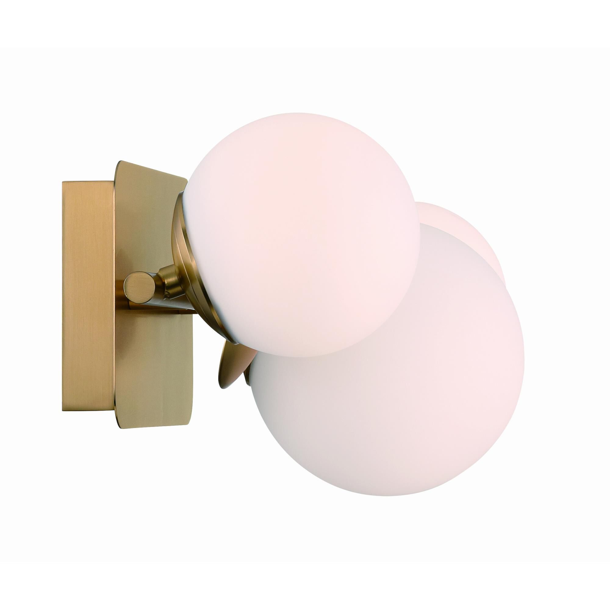 Shown in Gold finish and Opal glass