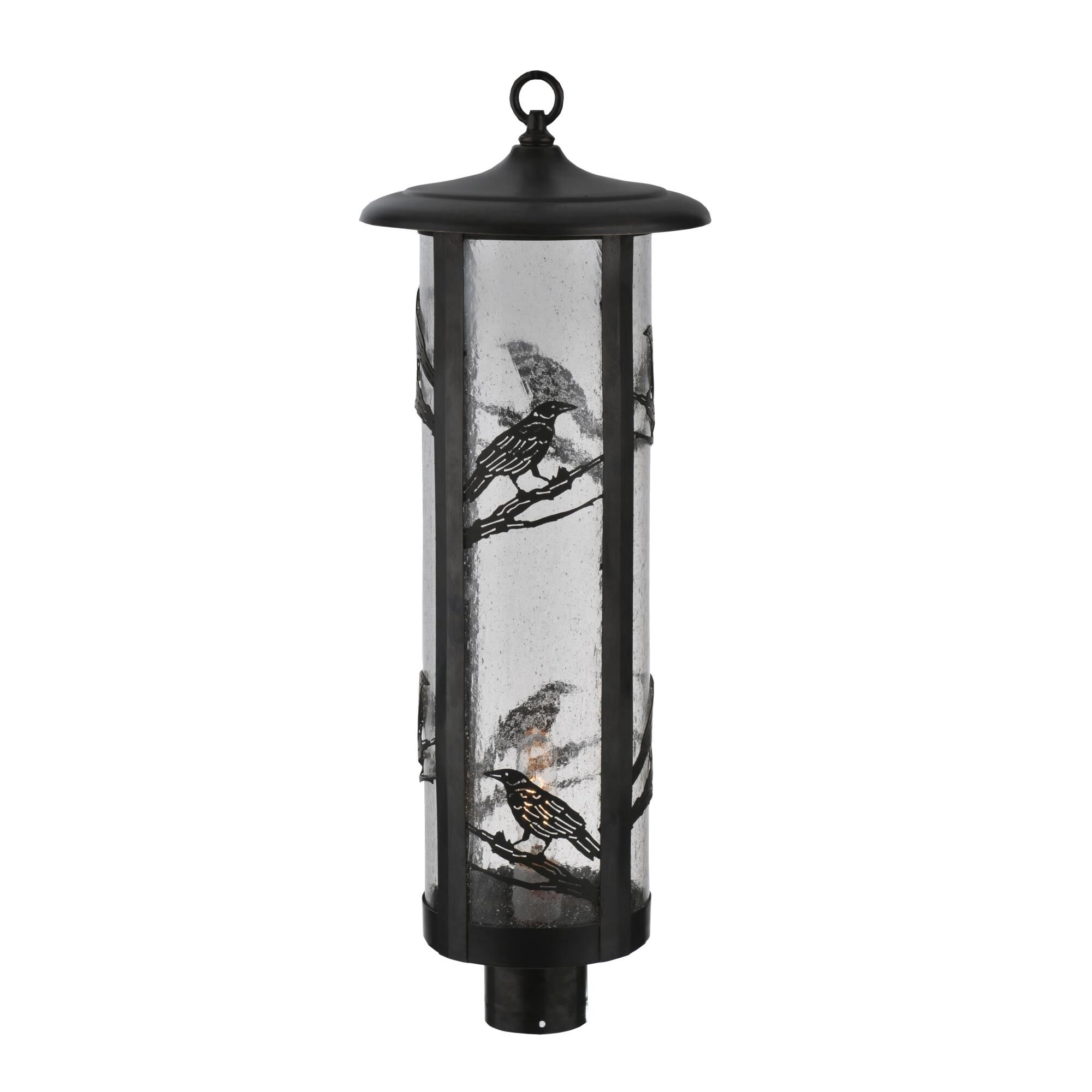 Fulton Raven 25 Inch Tall Outdoor Post Lamp by Meyda Lighting