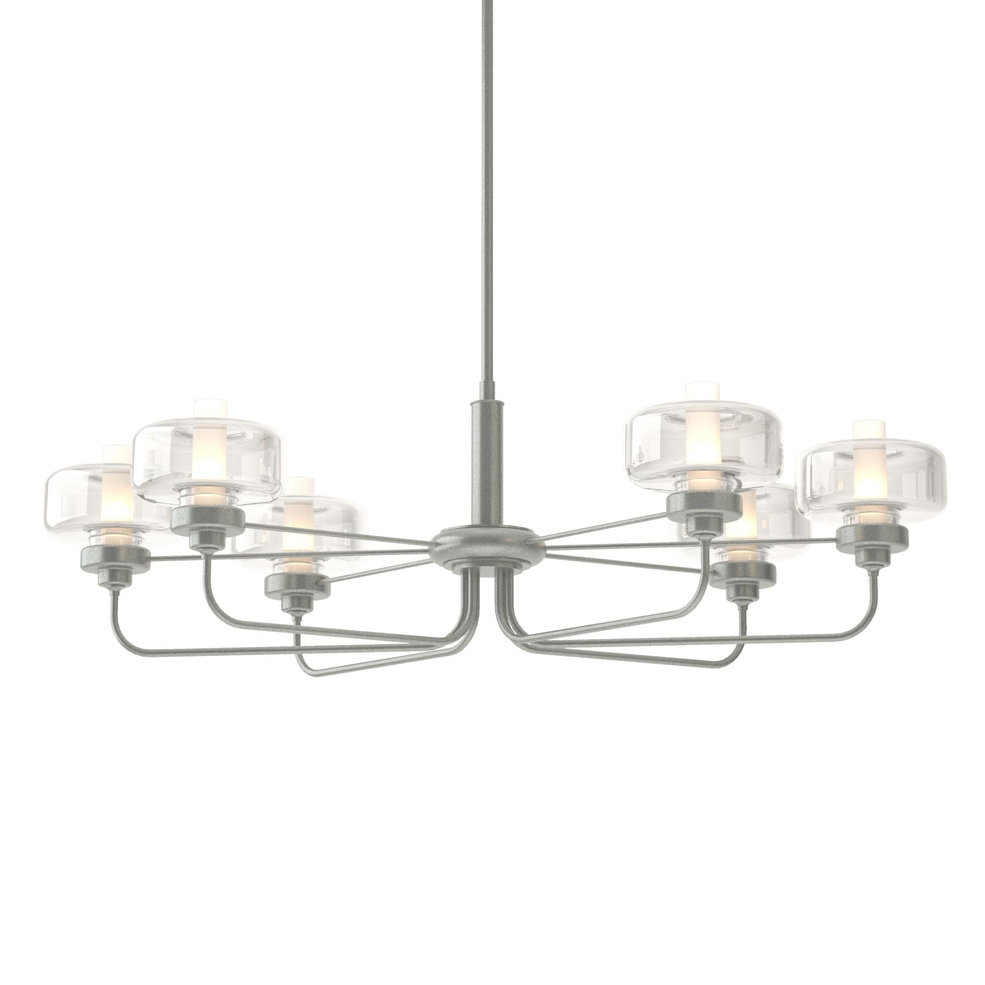 Nola 42 Inch 6 Light Linear Suspension Light by Hubbardton Forge
