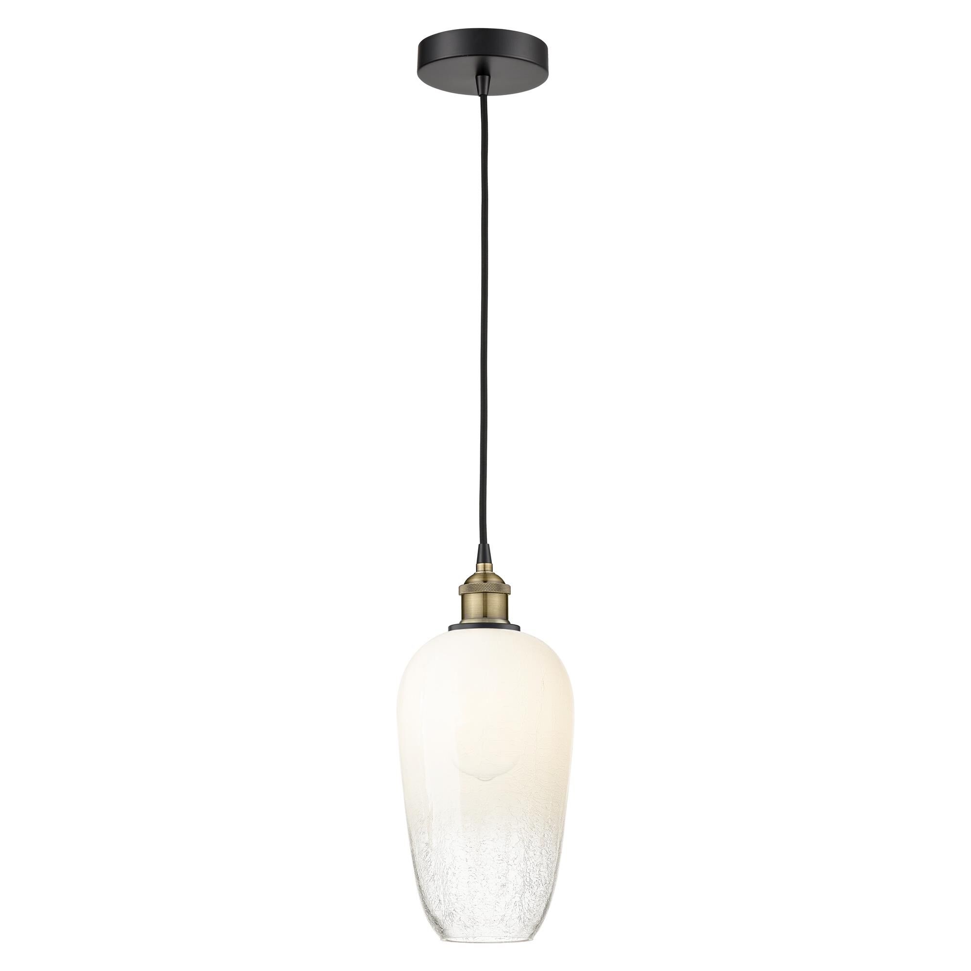 Shown in Black Antique Brass finish and Opal glass