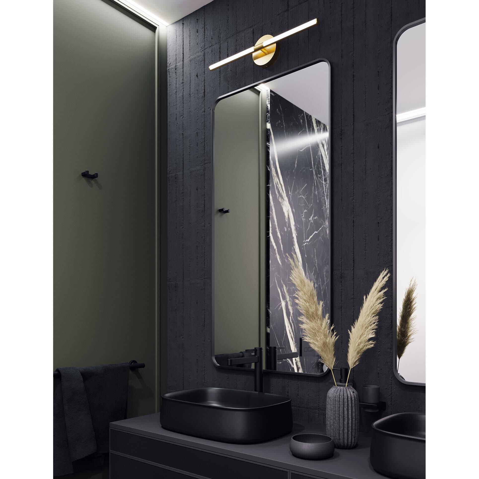 Shown in Light Antique Brass finish and White Acrylic glass