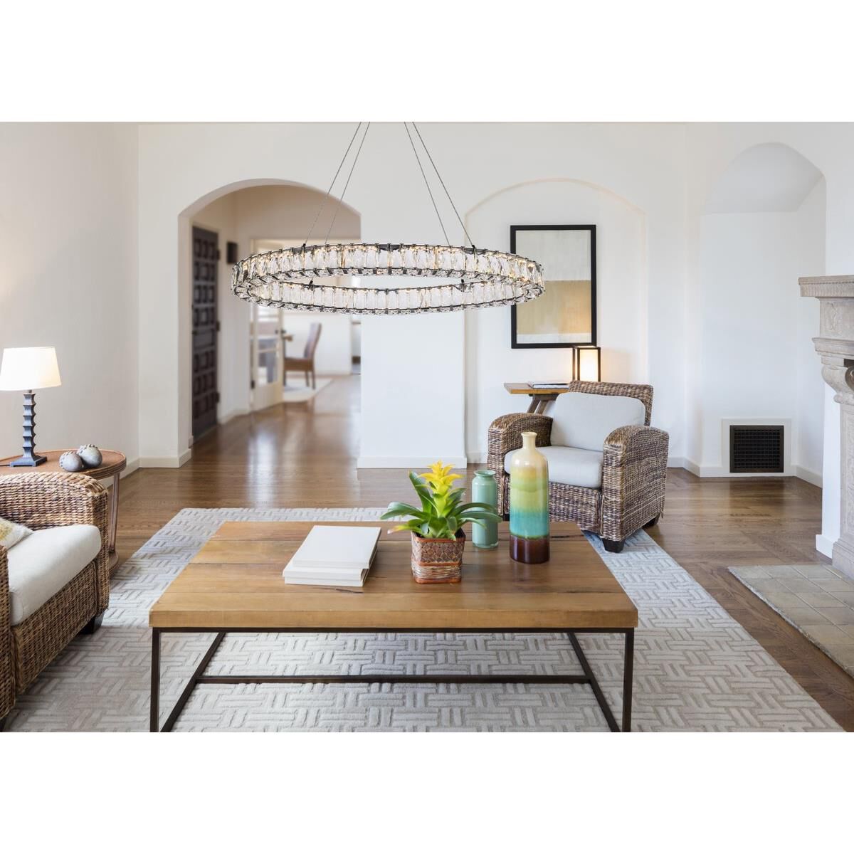 Monroe Linear Suspension Light by Elegant Lighting