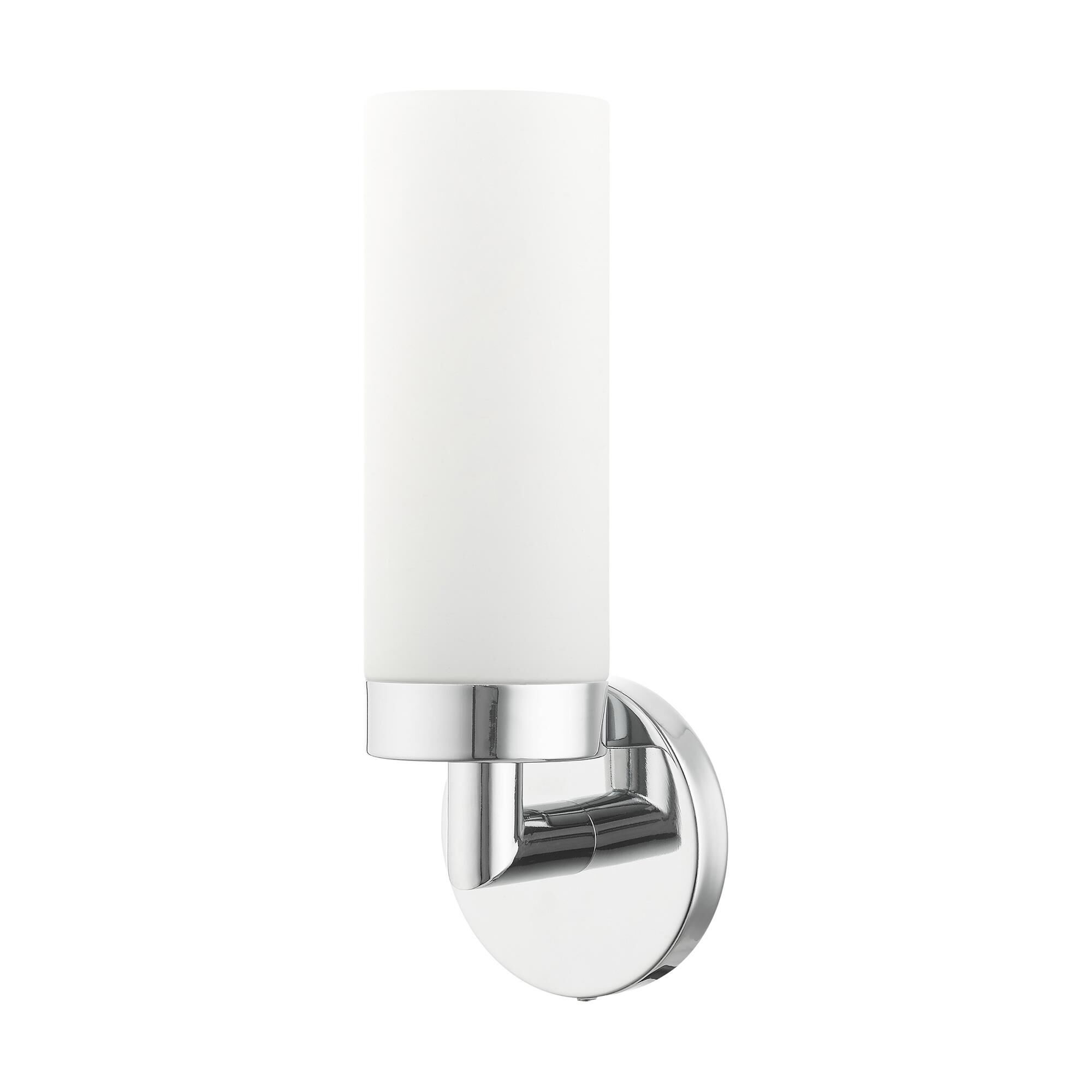 Shown in Polished Chrome finish and Hand Blown Satin Opal White glass and Hand Blown Satin Opal White Glass shade