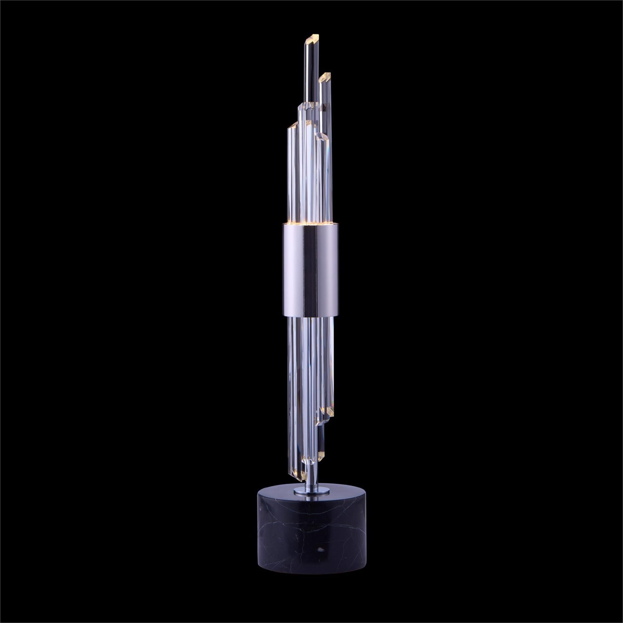 Shown in Polished Chrome finish and Clear Firenze crystal and 0 shade