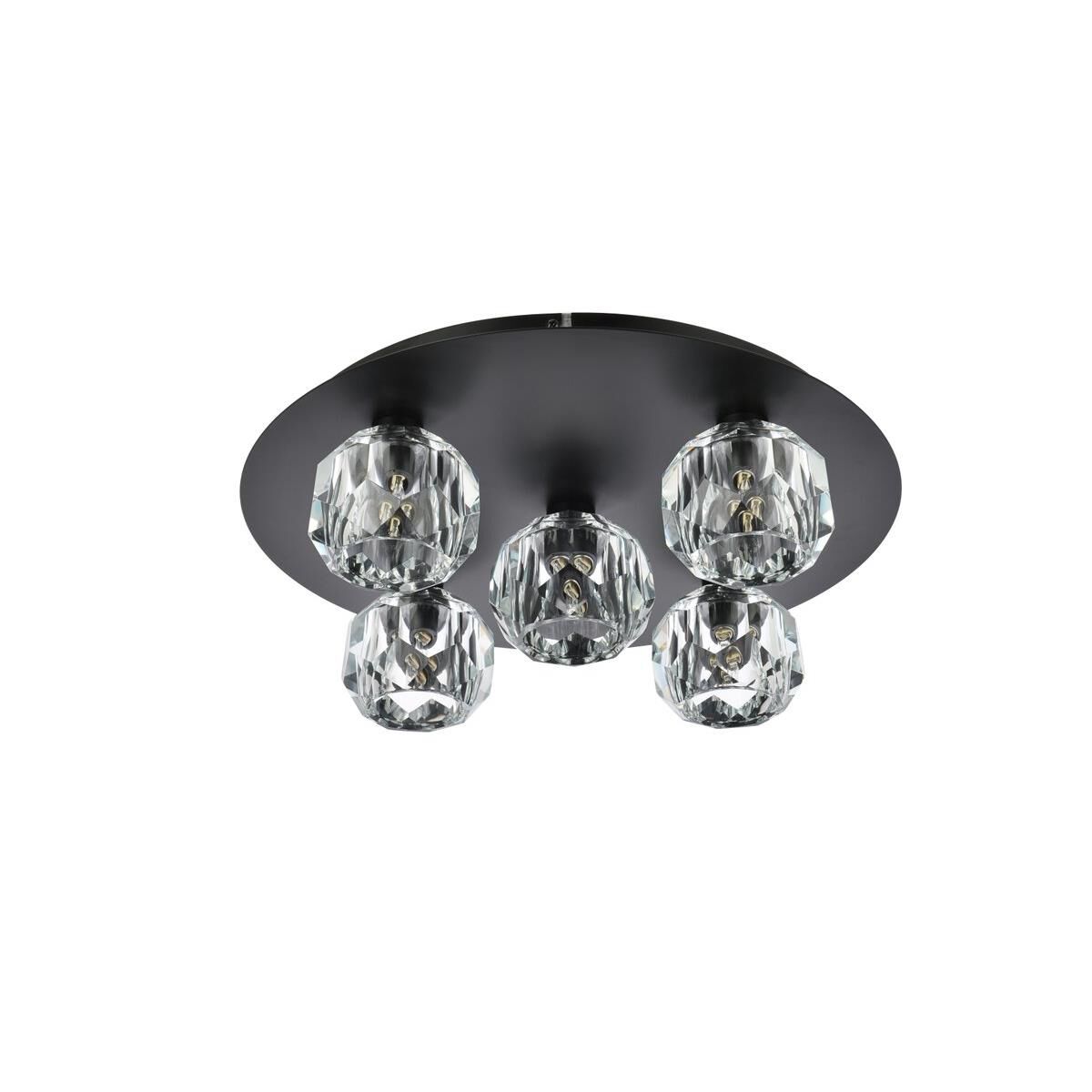 Shown in Black  finish and RC Clear crystal and Clear glass