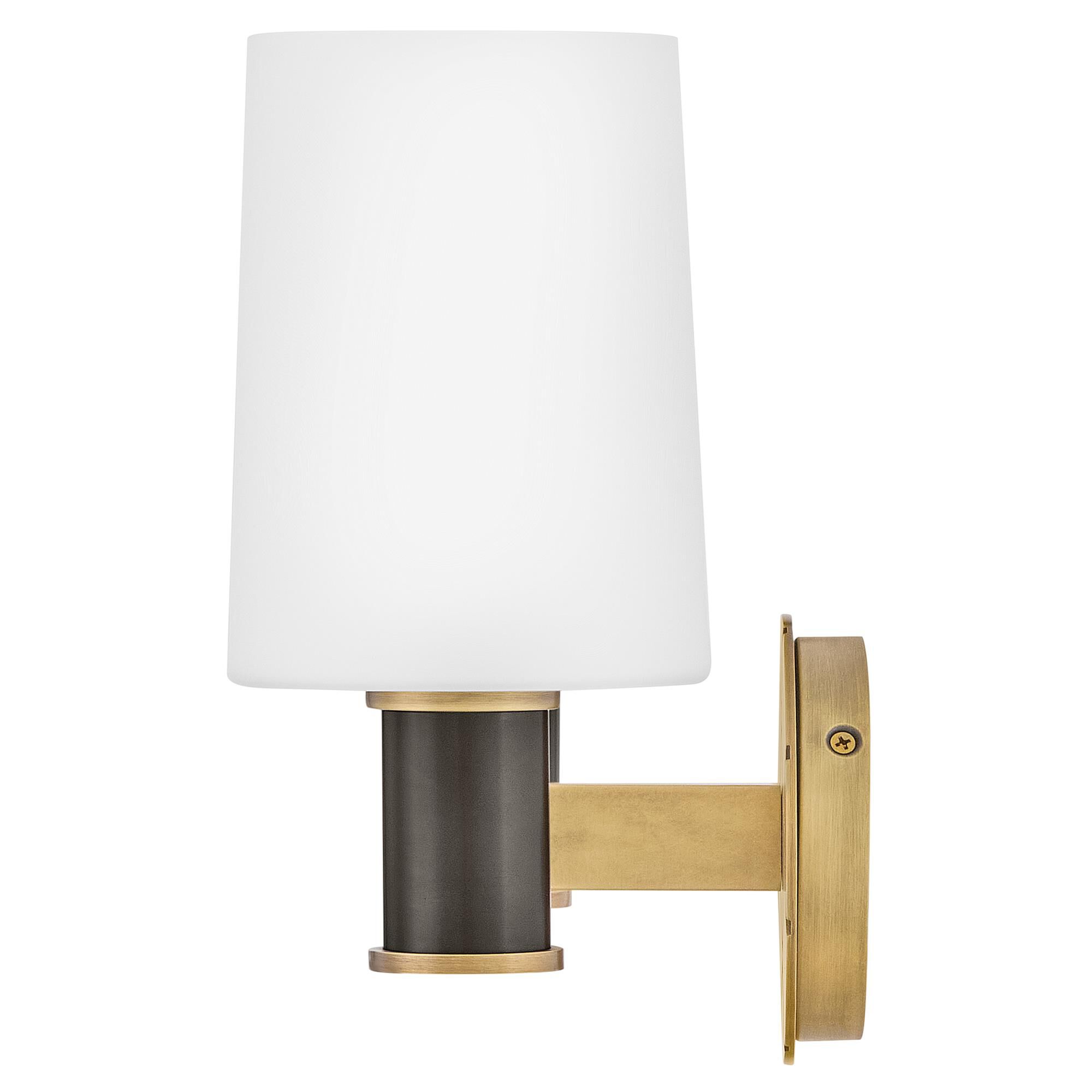 Shown in Heritage Brass finish and Etched Opal glass and Black Oxide accent