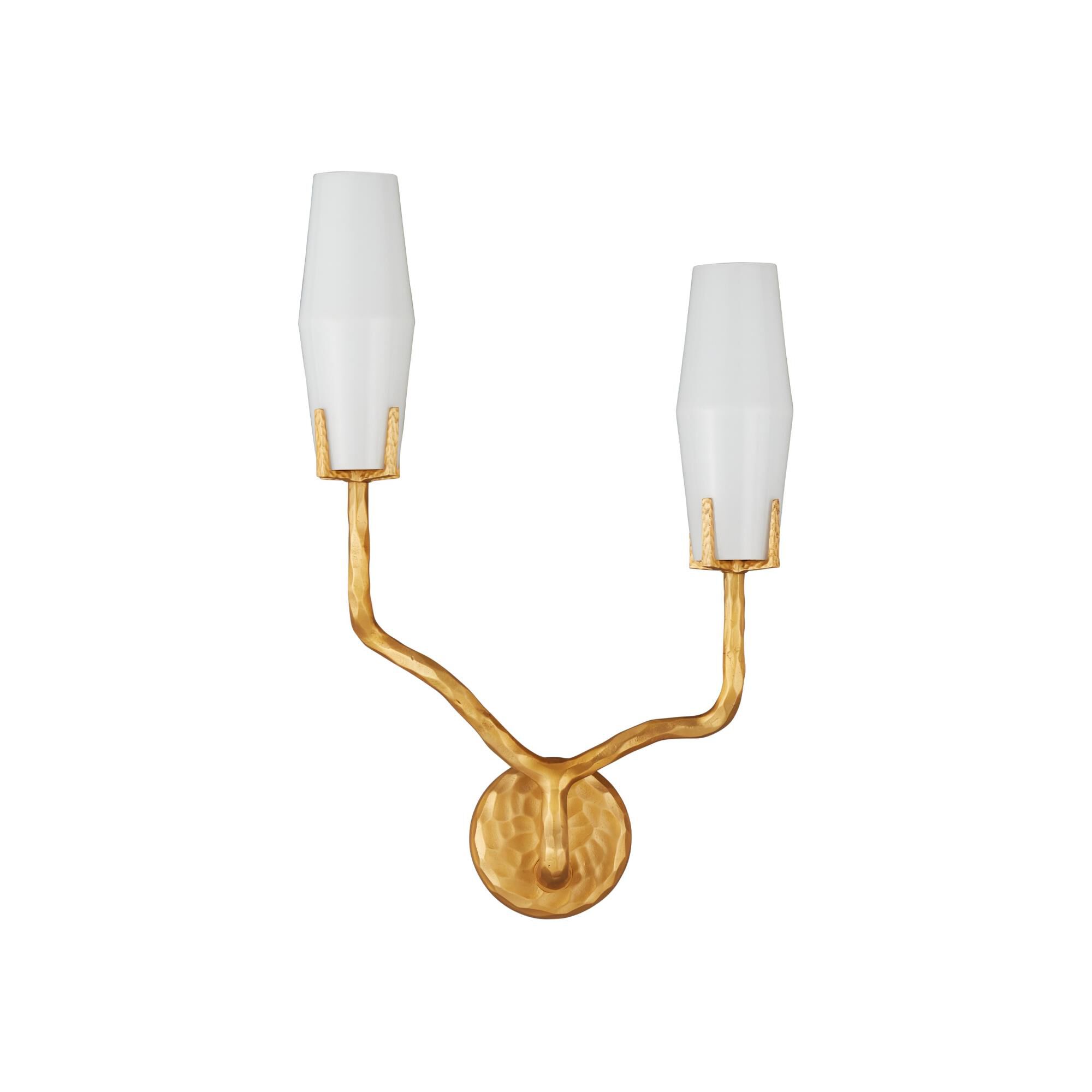 Shown in White and Matte Gold finish