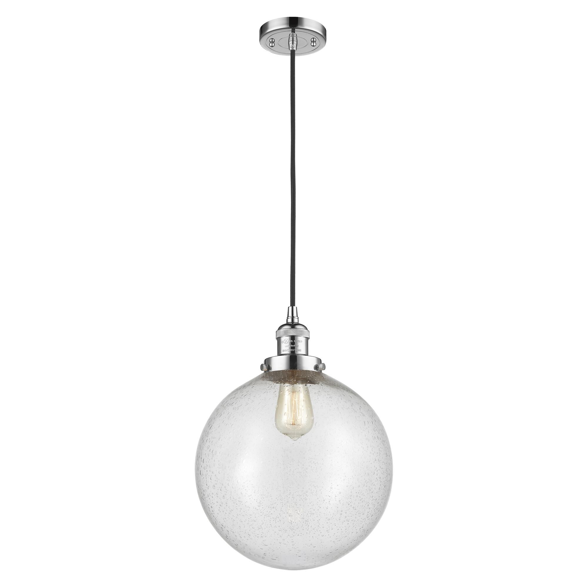 Shown in Polished Chrome finish and Seedy Beacon glass