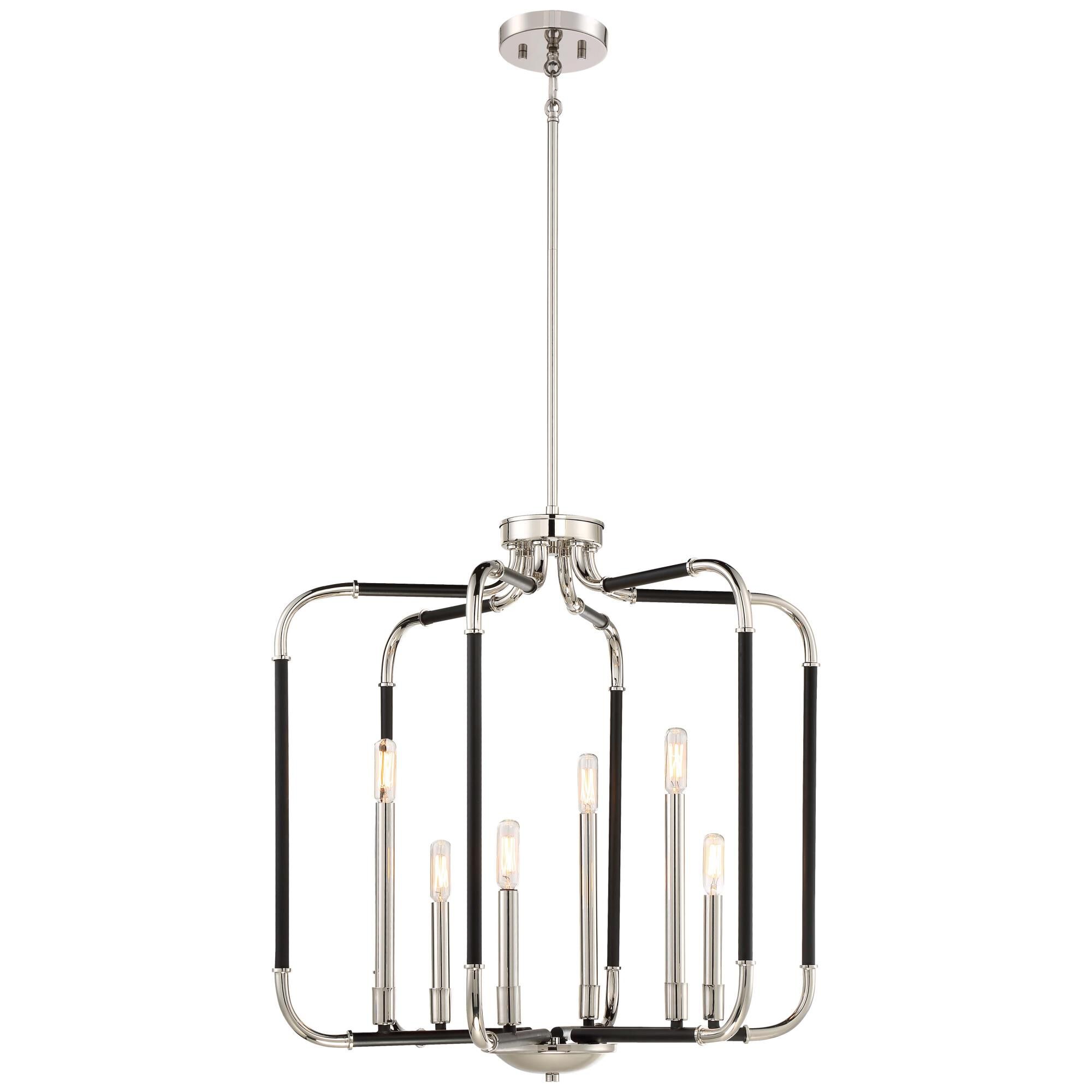 Shown in Matte Black W/Polished Nickel finish