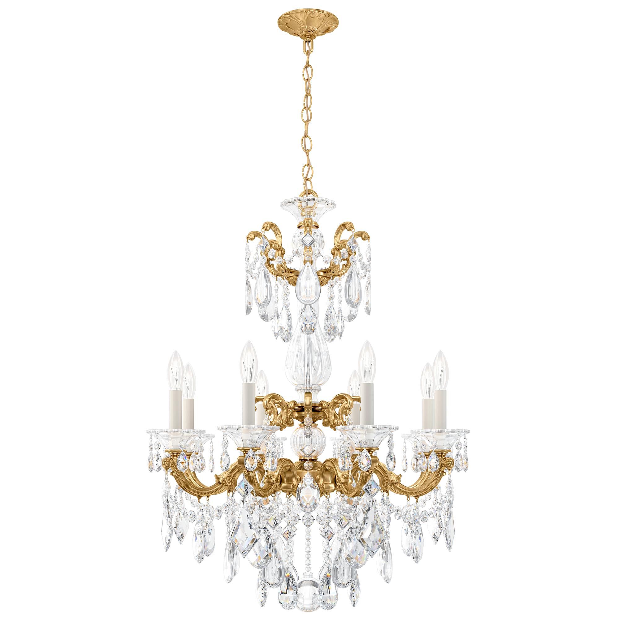 Shown in Heirloom Gold finish and Clear Radiance crystal