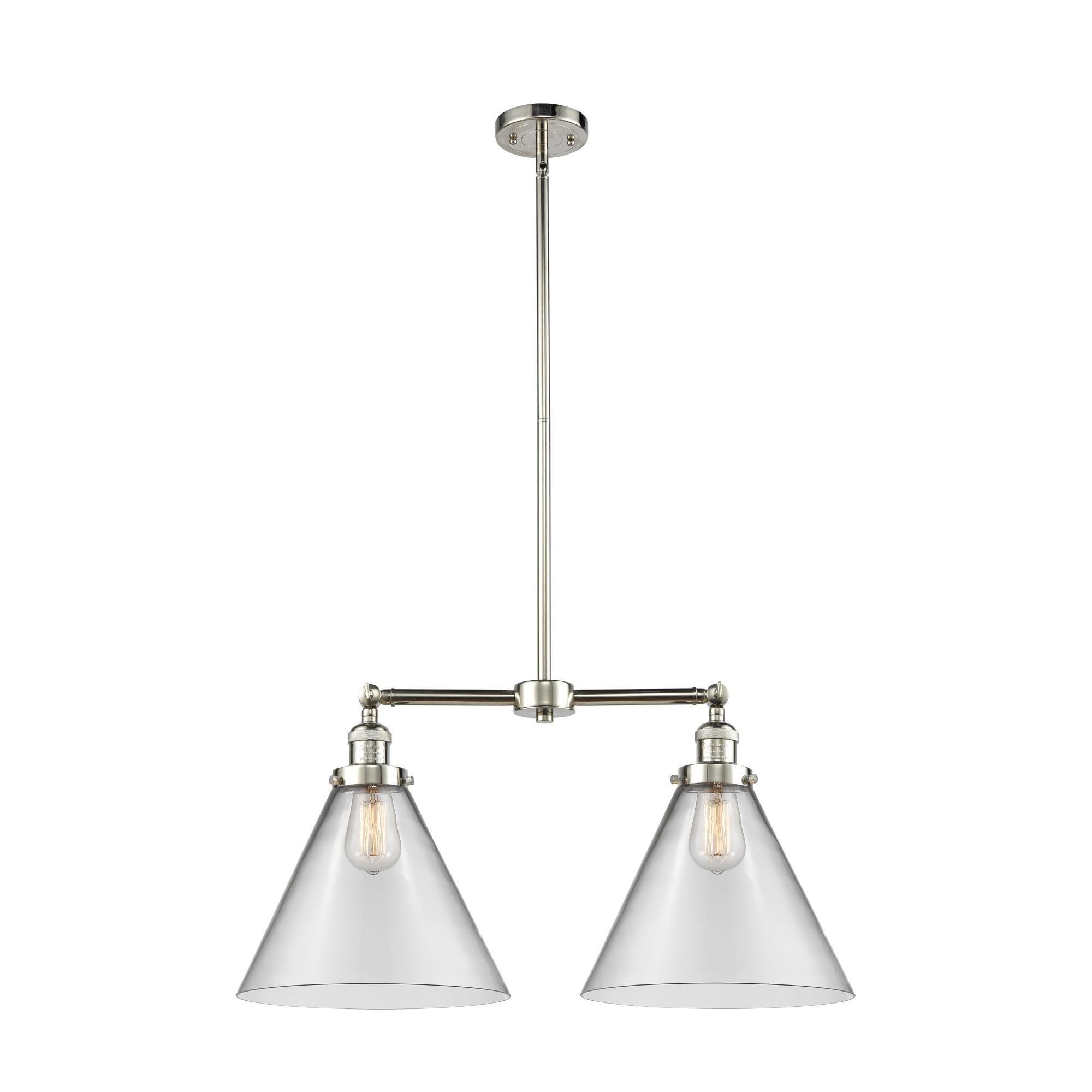 Bruno Marashlian X-Large Cone 21 Inch 2 Light Mini Chandelier by Innovations Lighting