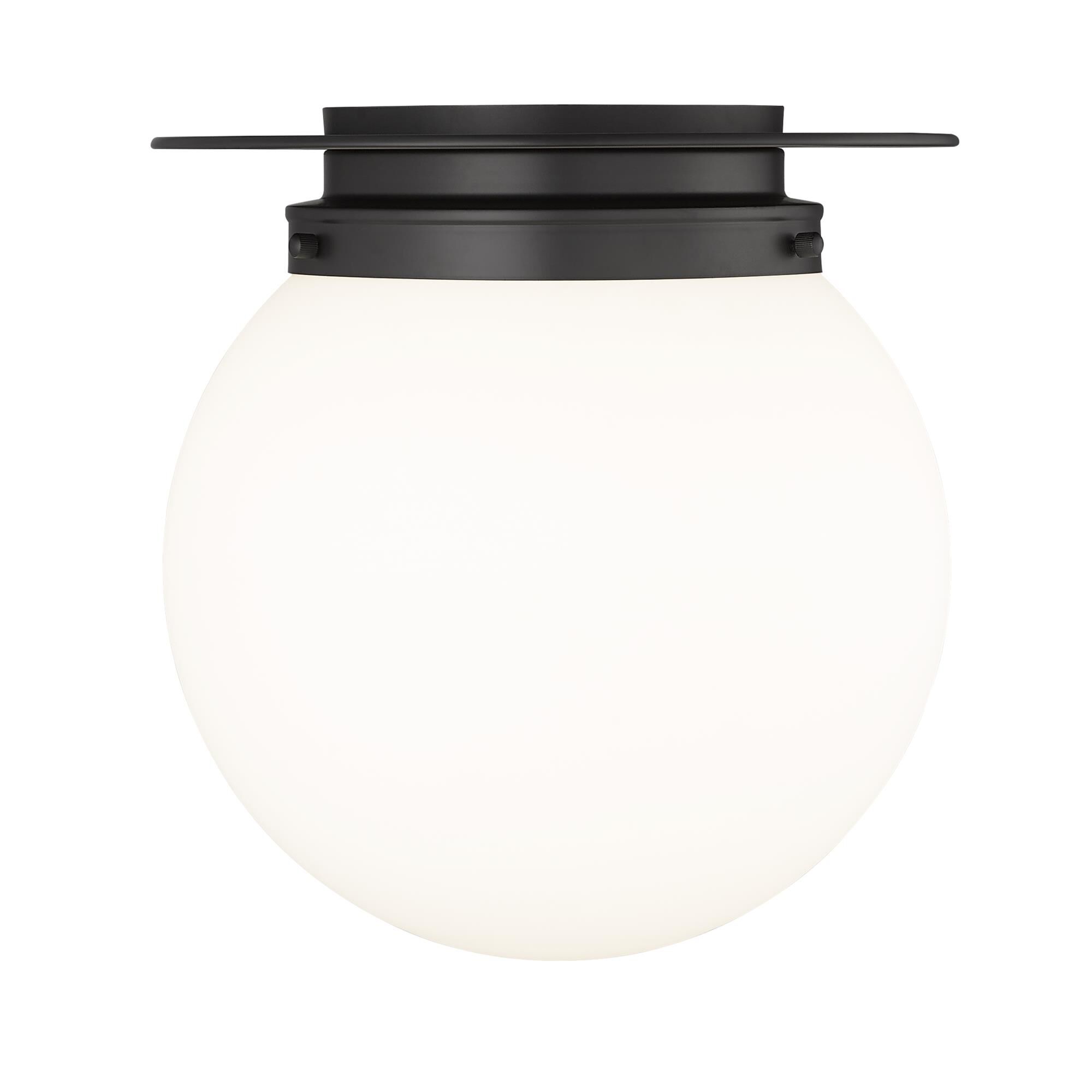 Shown in Matte Black finish and White Opal glass and White Opal shade