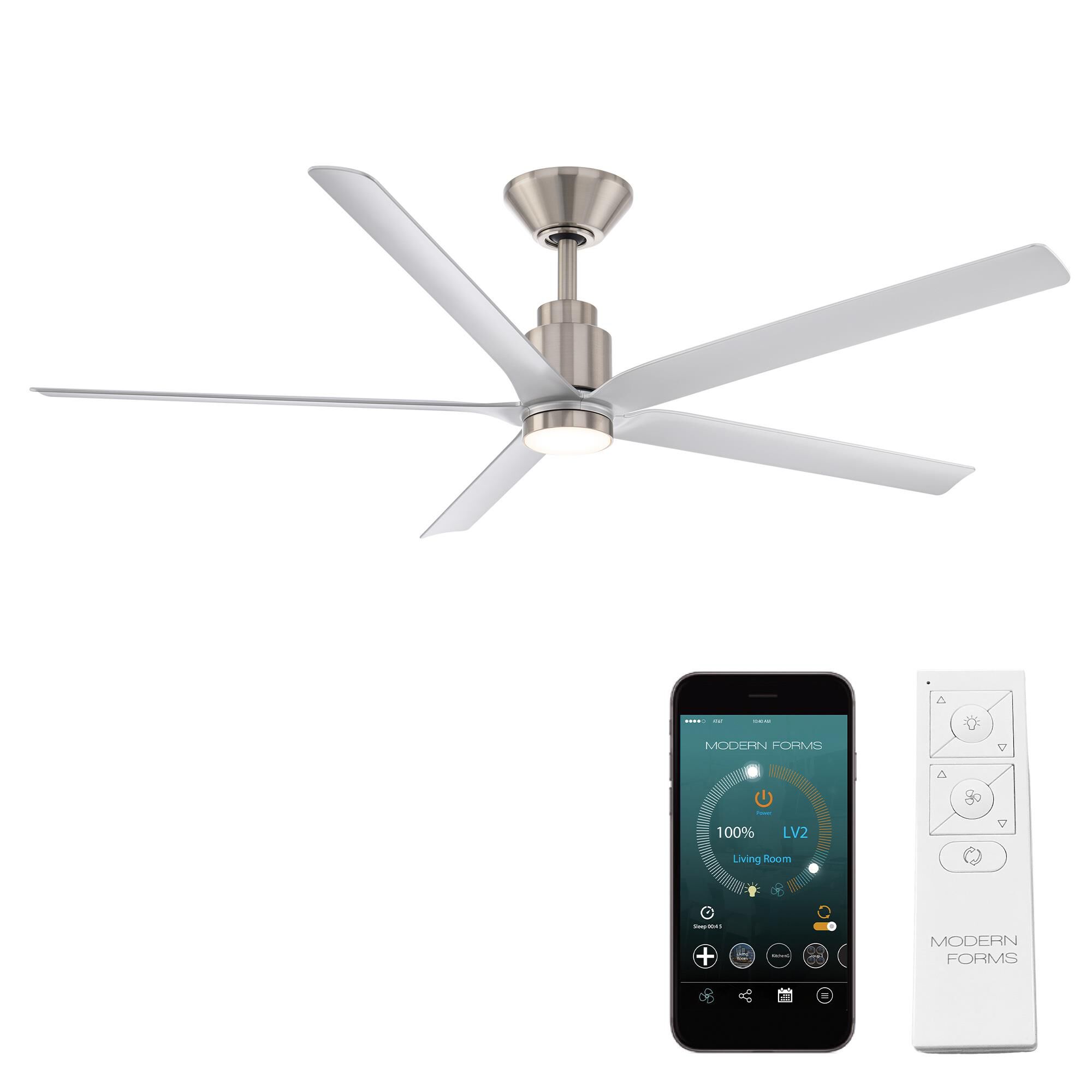Smooth 56 Inch Ceiling Fan with Light Kit by Modern Forms