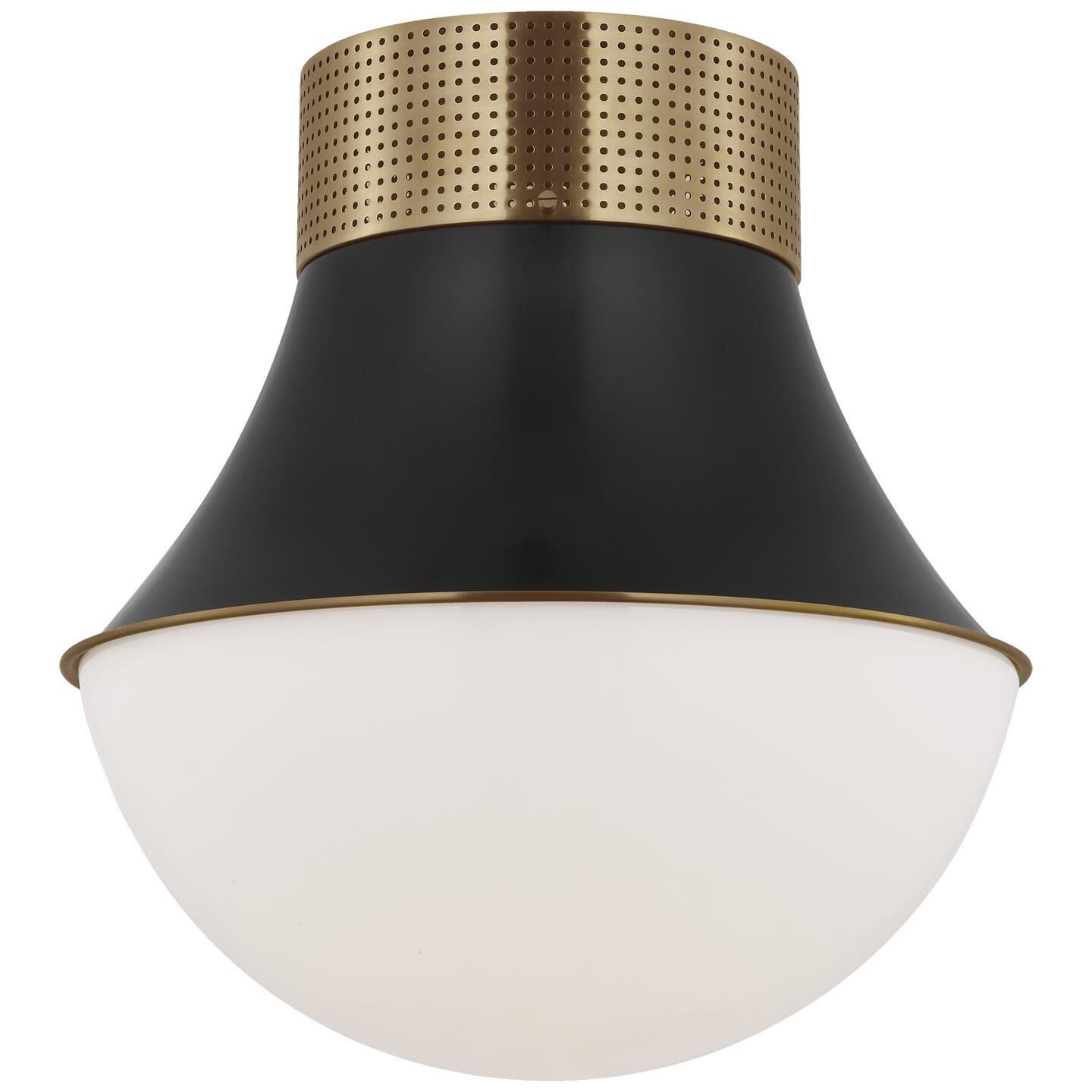 Shown in Antique Burnished Brass and Bronze finish and White glass