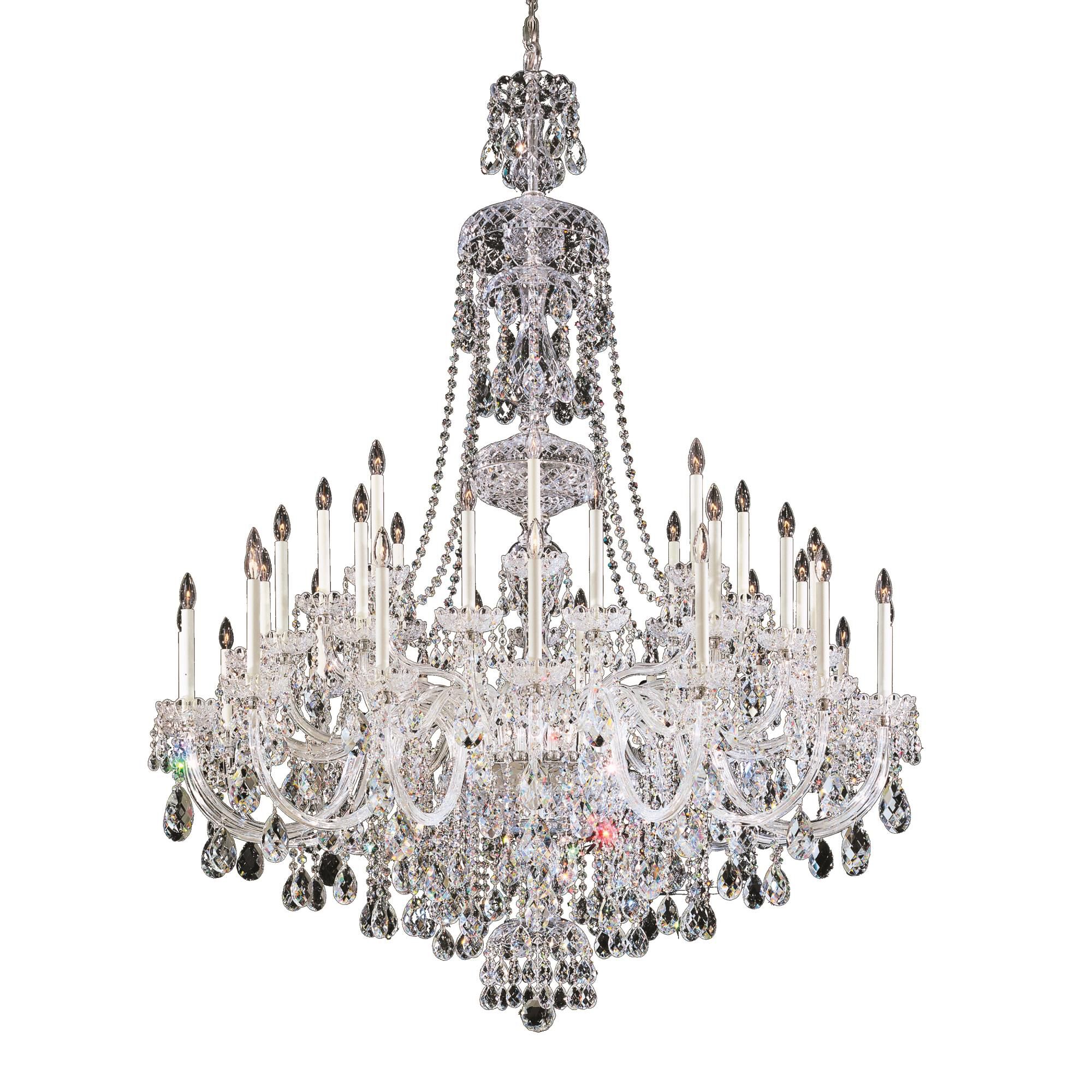 Sterling 60 Inch 40 Light Chandelier by Schonbek