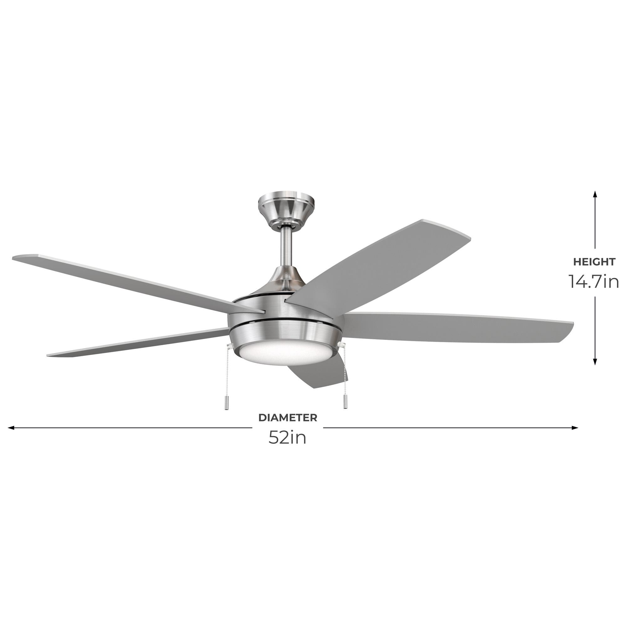 Nolyn 52 Inch Ceiling Fan with Light Kit by Progress Lighting