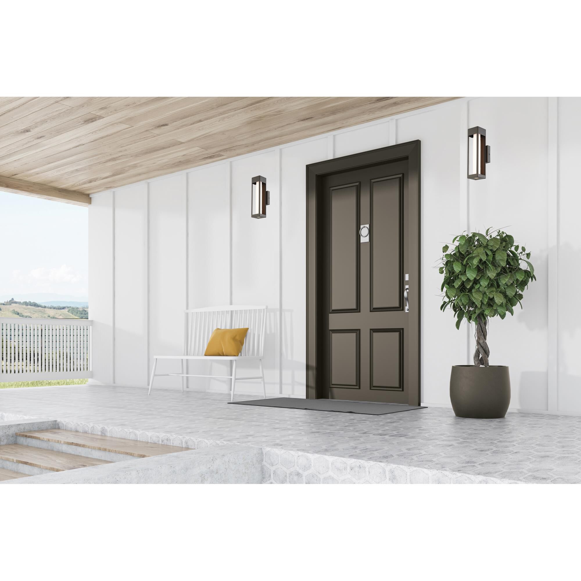 Shown in Oil Rubbed Bronze finish and Opal glass