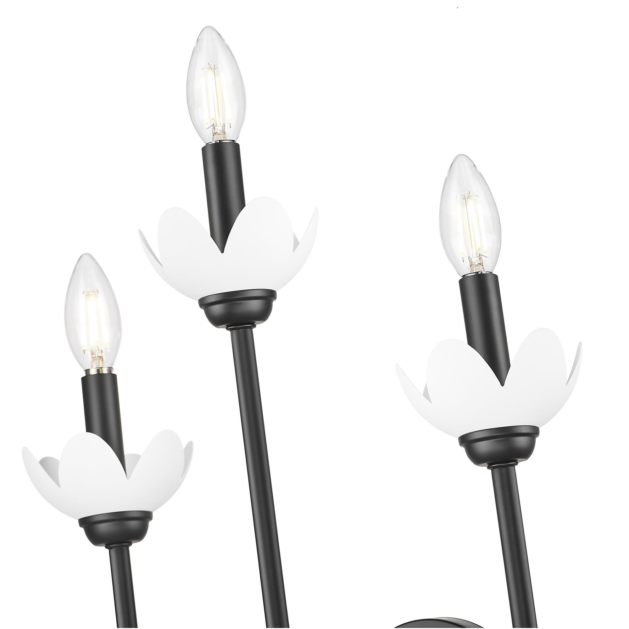Shown in Matte Black finish and Clear Ribbed glass and Clear Ribbed shade