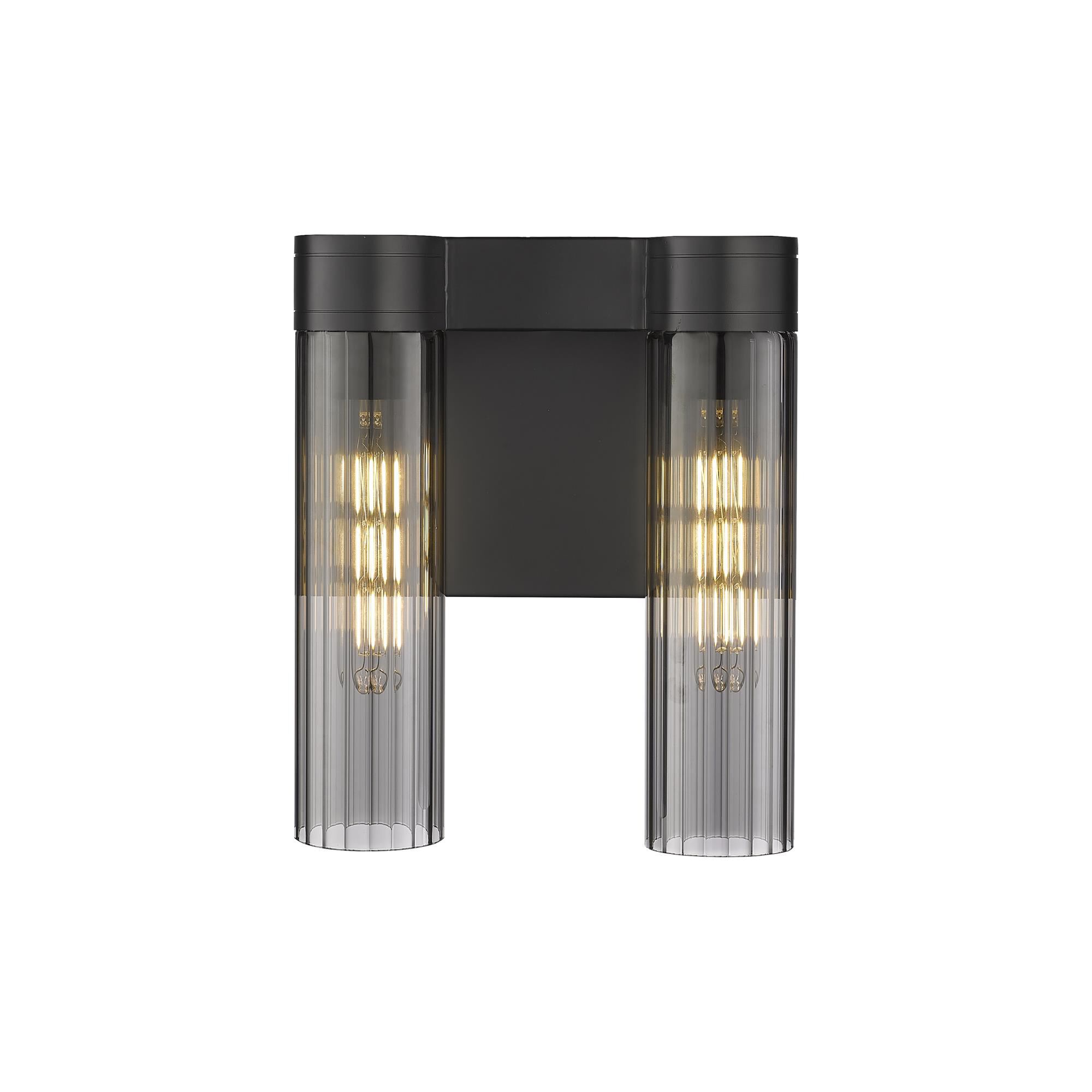 Shown in Matte Black finish and Plated Smoke glass