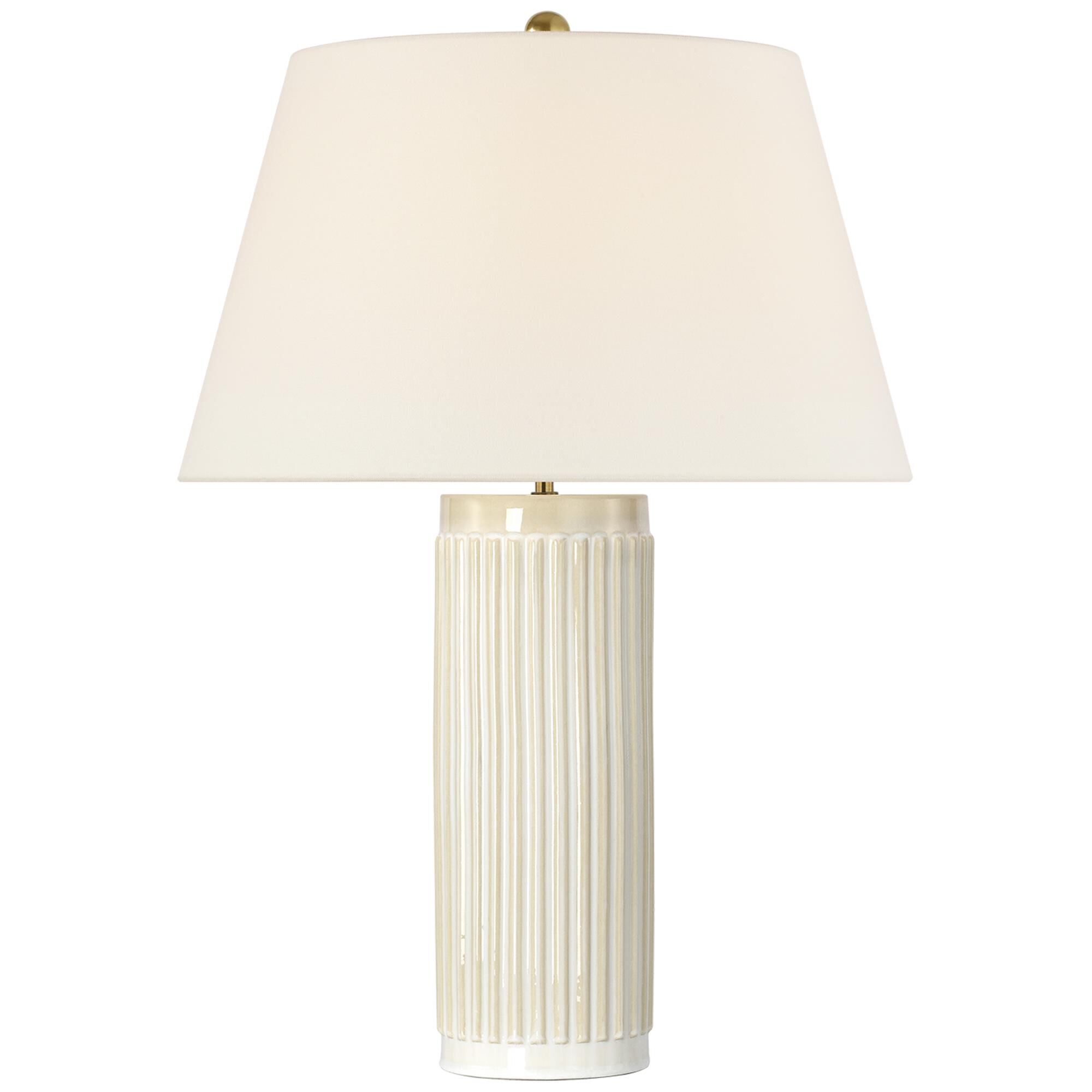 Shown in Cashew finish and Linen shade