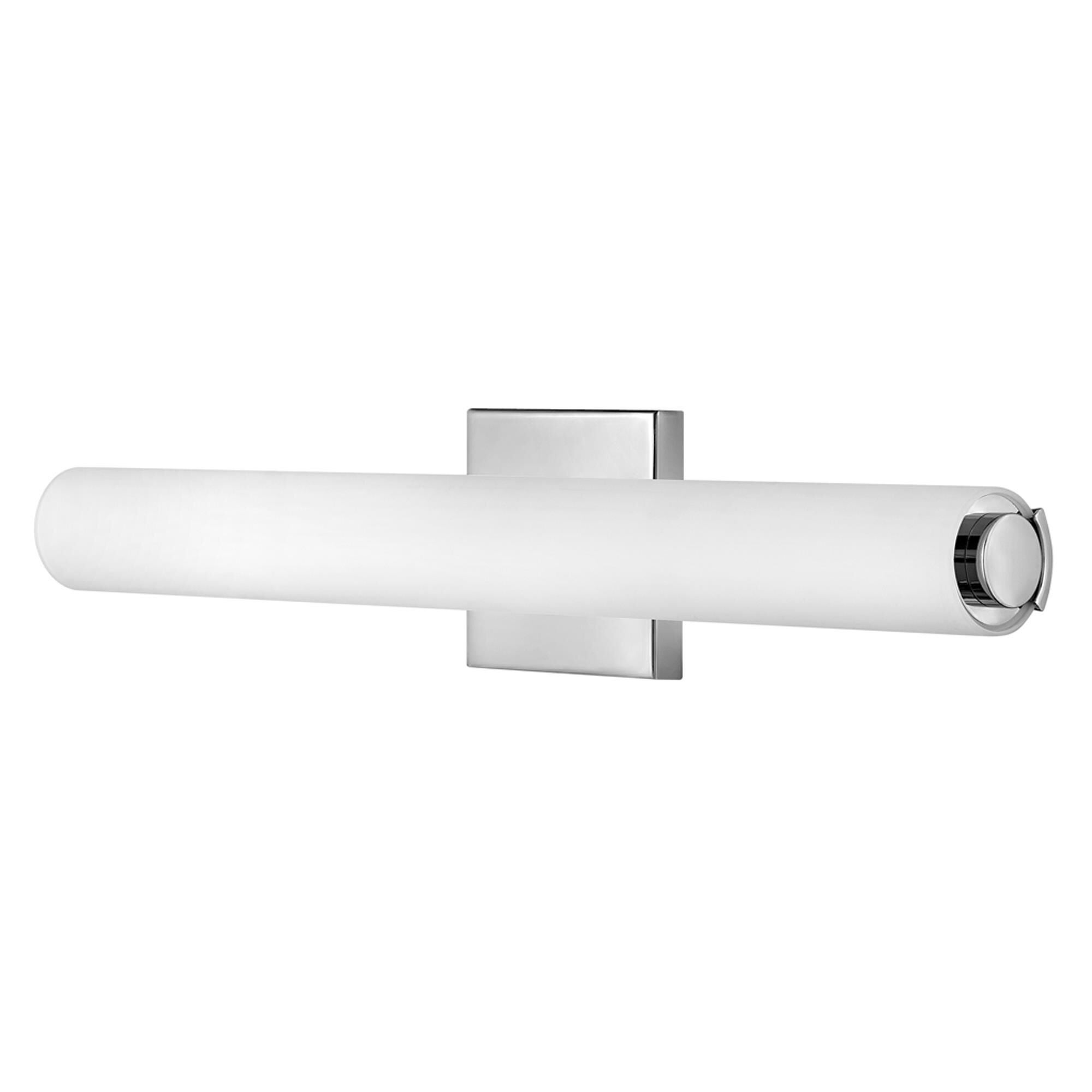 Shown in Chrome finish and Etched White glass