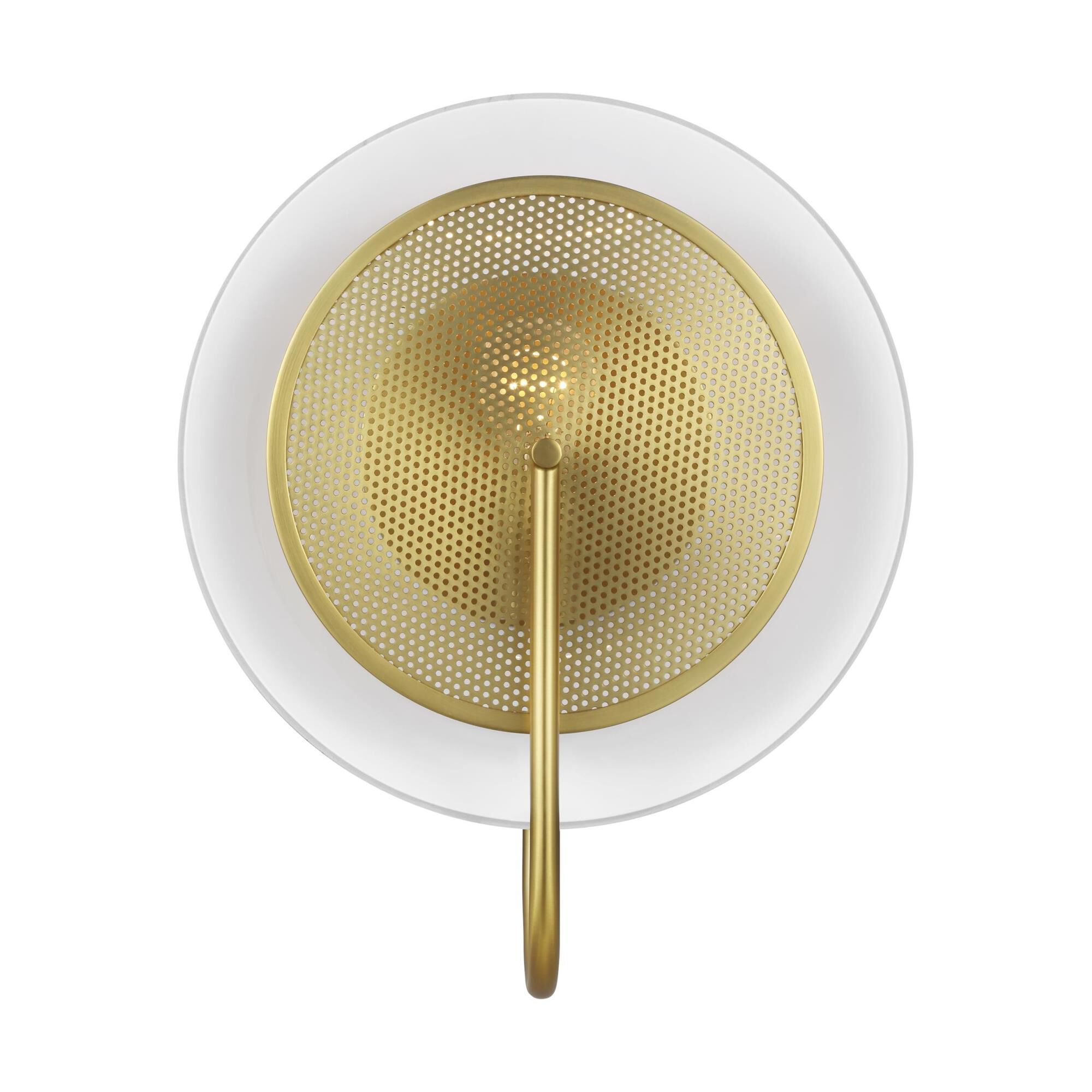 Shown in Burnished Brass finish and Milk White  glass