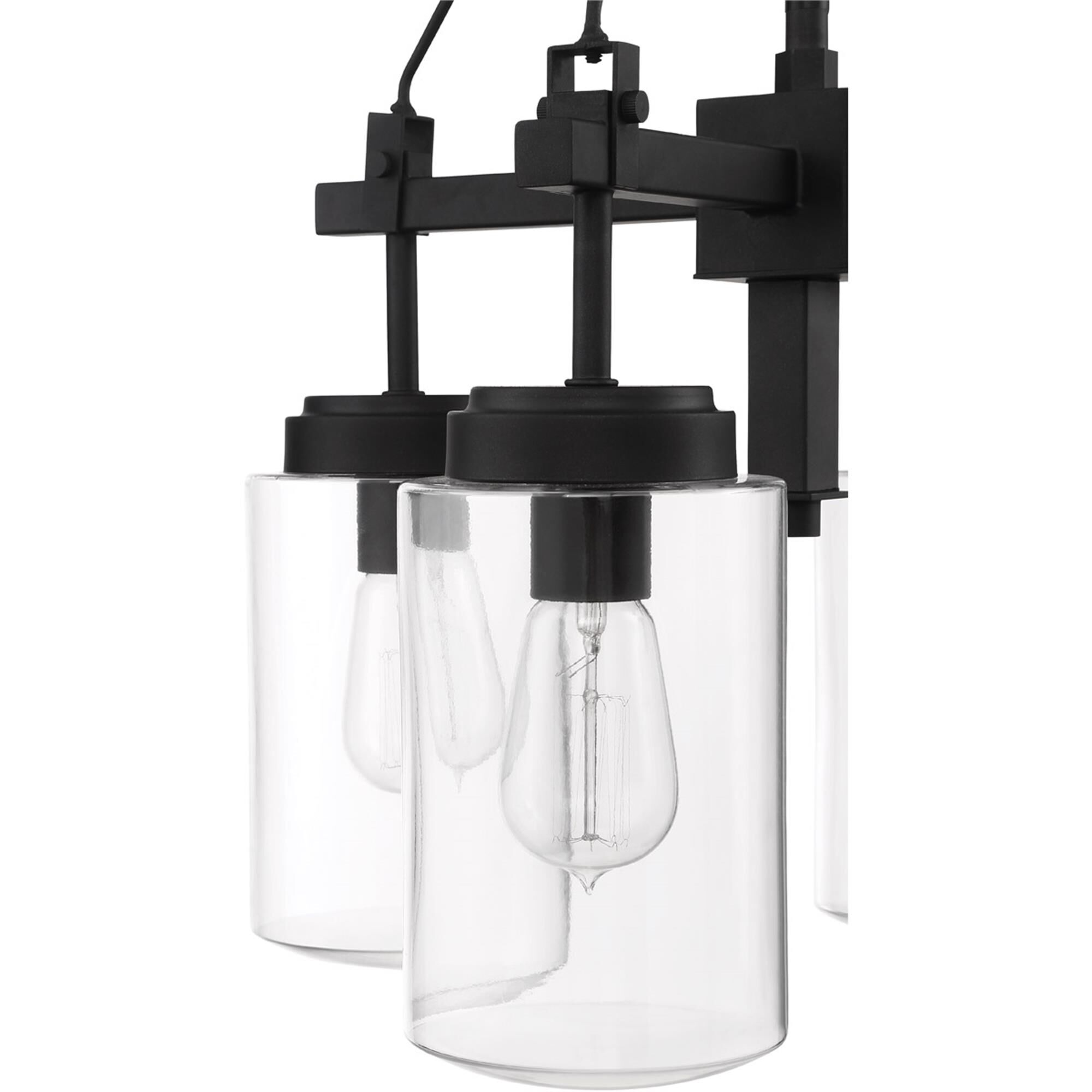Shown in Espresso finish and Clear glass