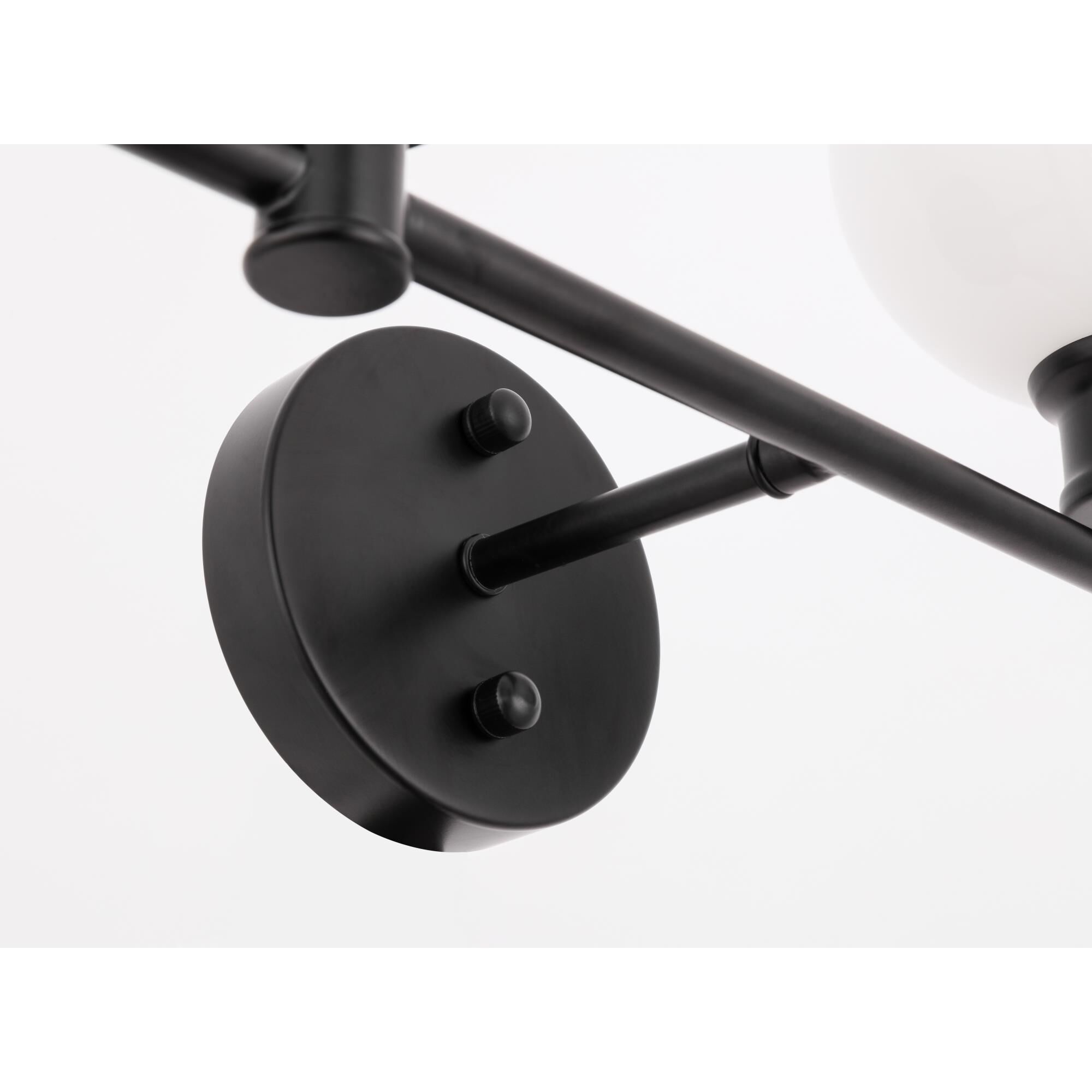 Shown in Black finish and Frosted White  glass