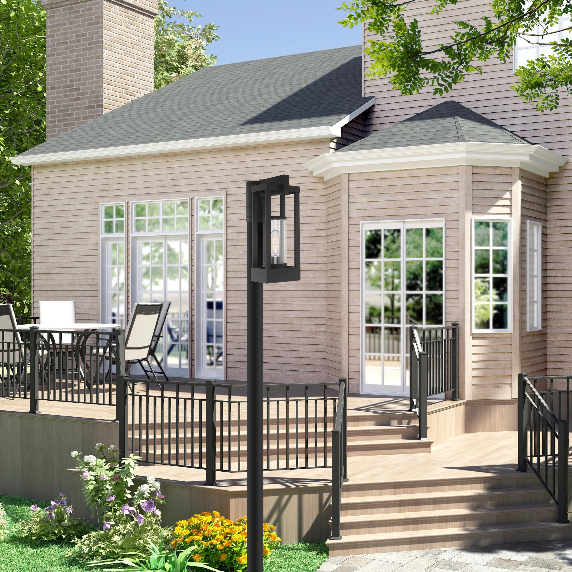 Livex Lighting Delancey 15 Inch Tall Outdoor Post Lamp