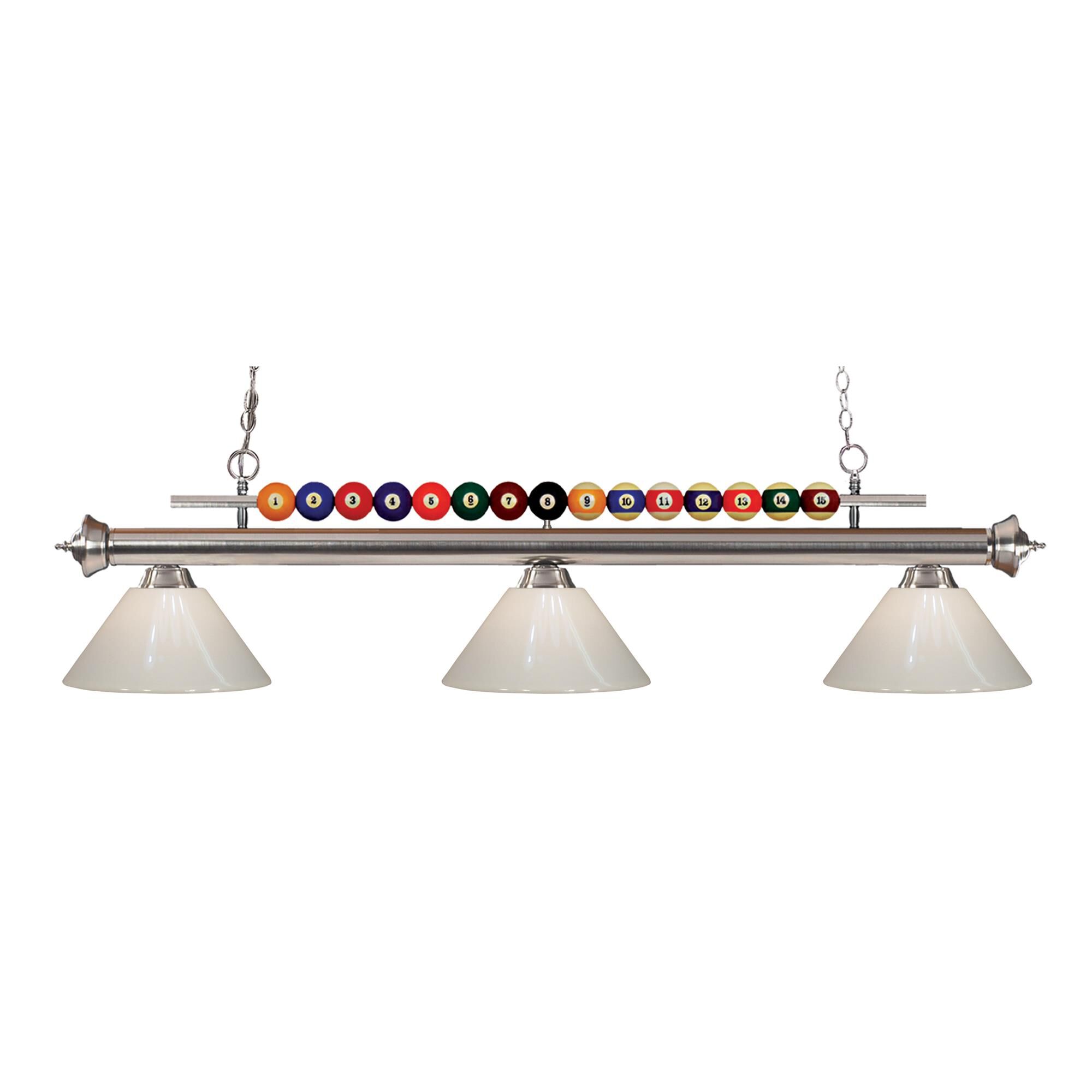 Shown in Brushed Nickel finish and Plastic glass and Plastic shade