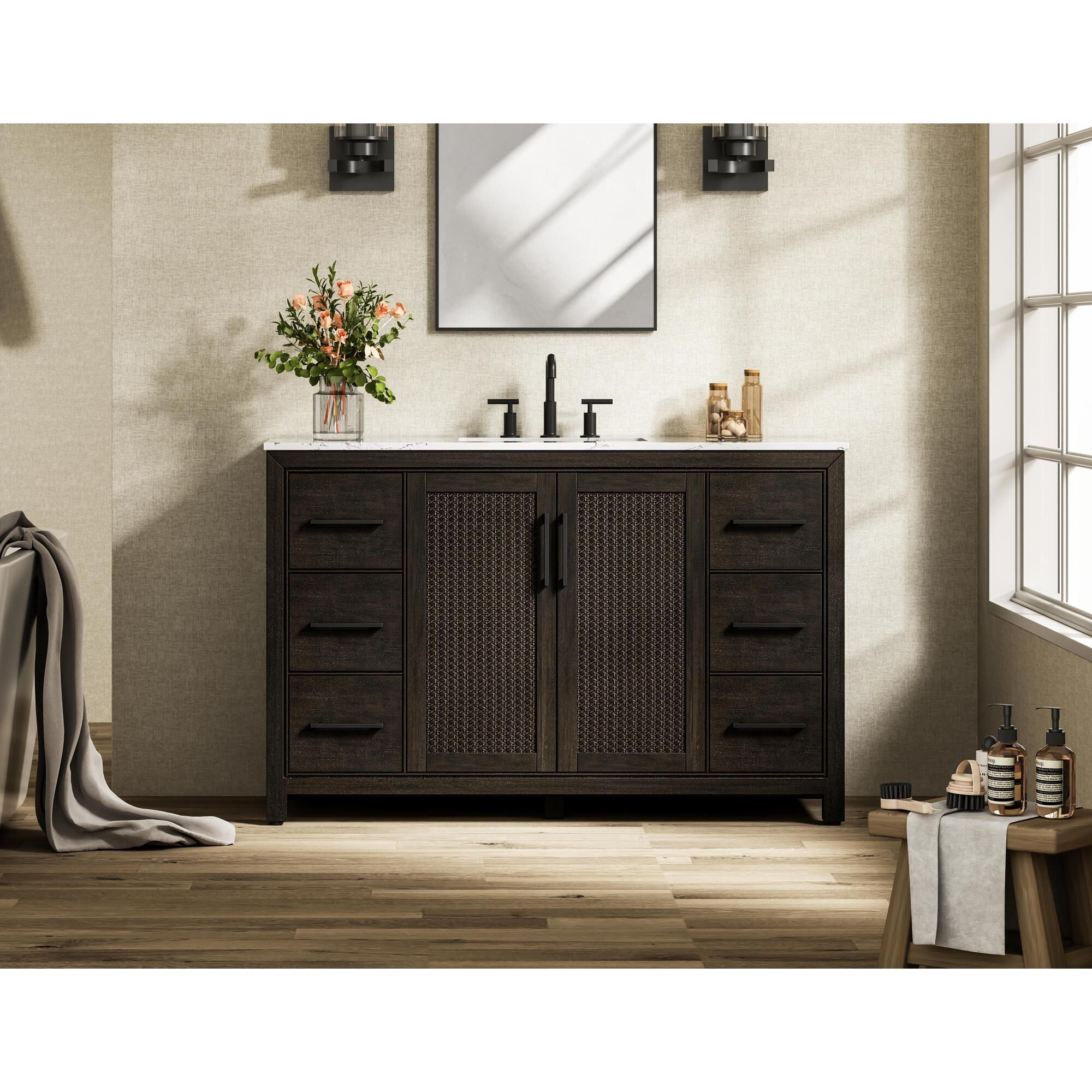 Shown in Chocolate Oak finish