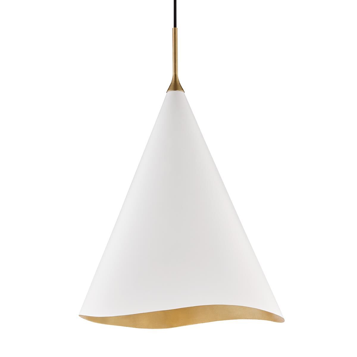 Shown in Gold Leaf -  White finish and Gold Leaf - White Metal shade
