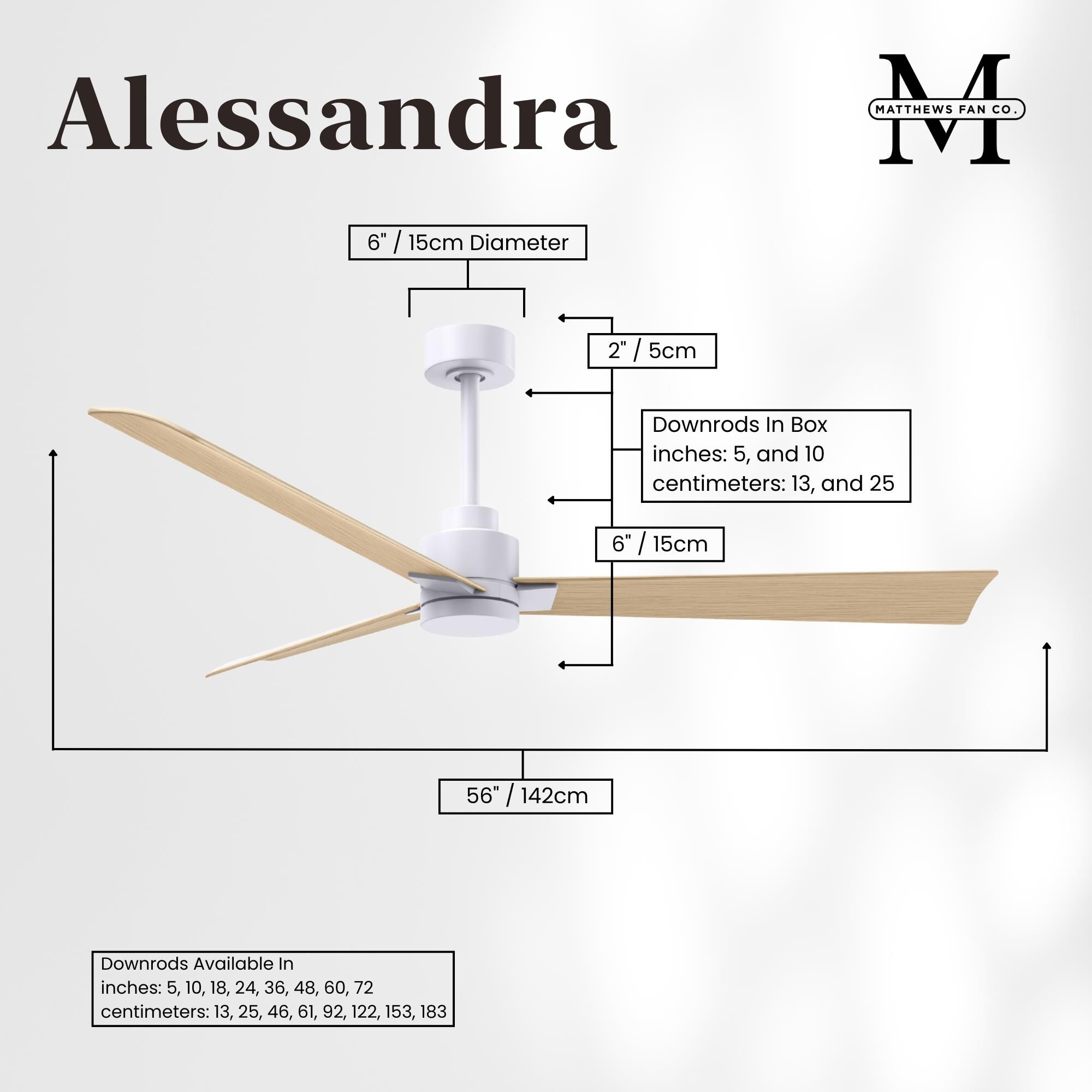 Alessandra 56 Inch Ceiling Fan by Matthews Fan Company