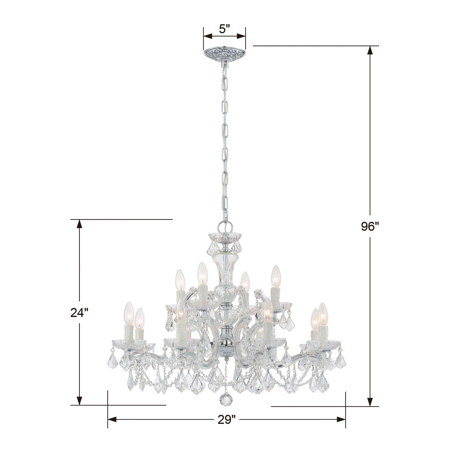 Maria Theresa 29 Inch 12 Light Chandelier by Crystorama
