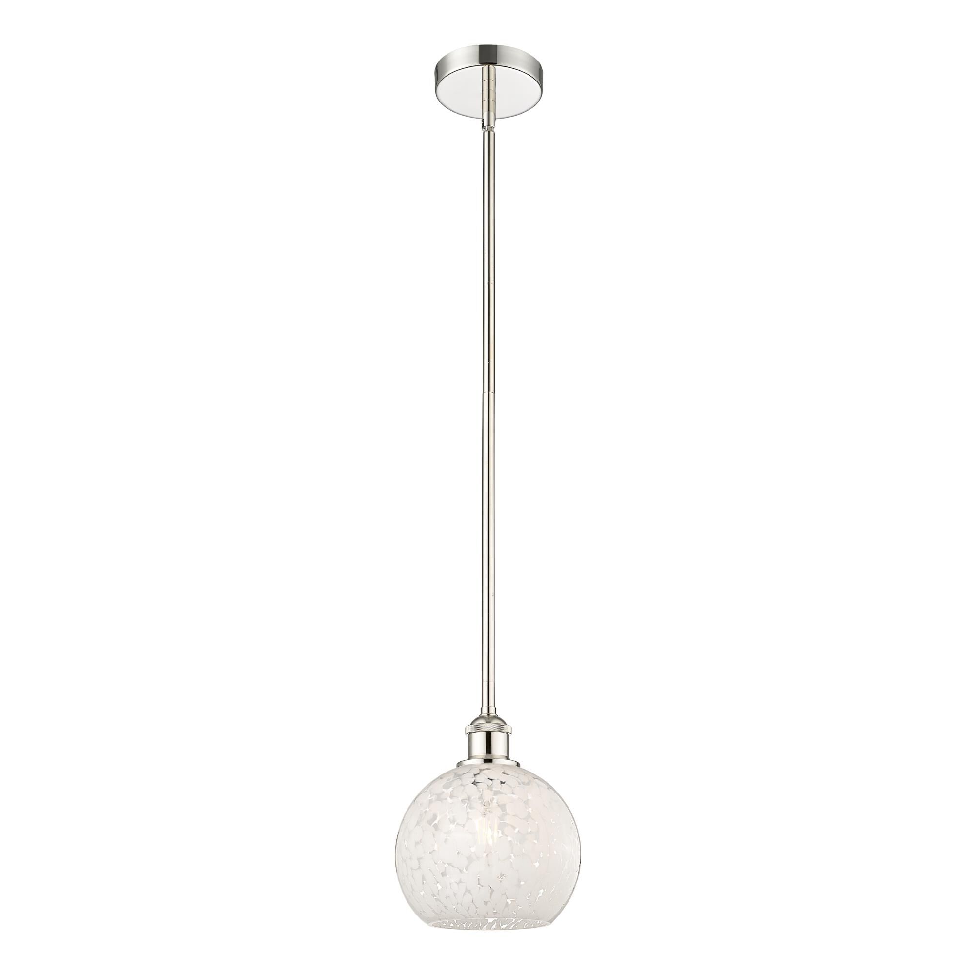 Bruno Marashlian White Mouchette 8 Inch Mini Pendant by Innovations Lighting