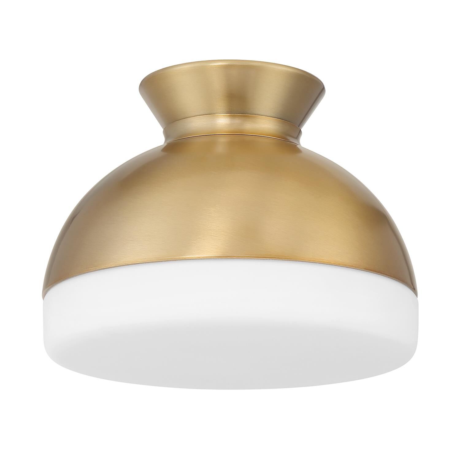 Shown in Vibrant Gold finish and White glass