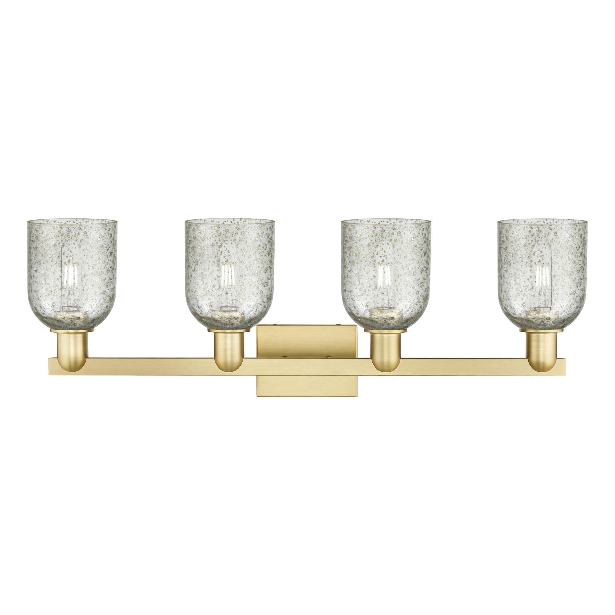 Shown in Satin Gold finish and Mica glass