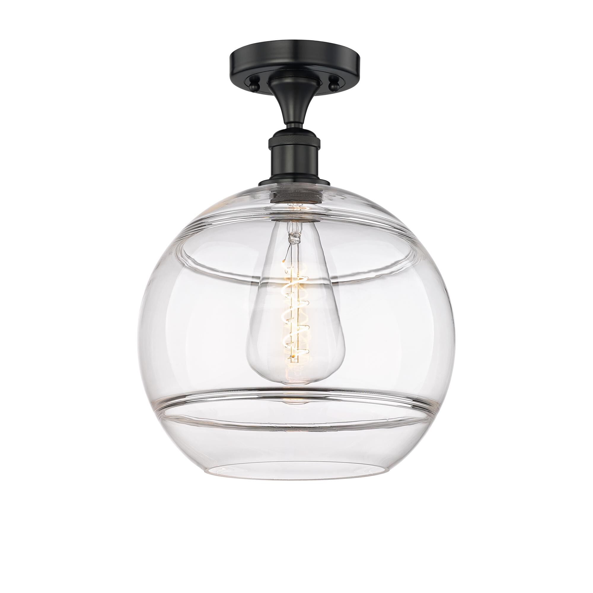 Shown in Matte Black finish and Clear glass