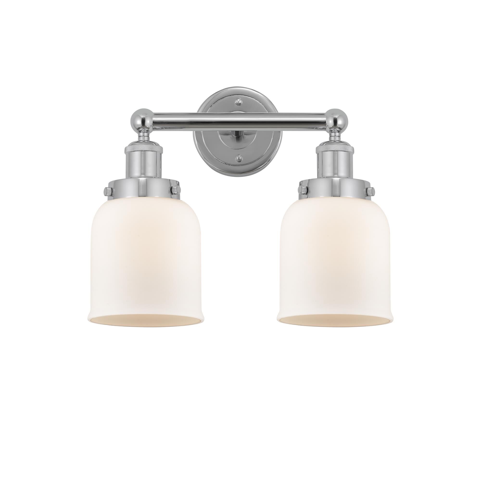 Shown in Polished Chrome, Matte White finish and Matte White glass and Matte White Glass shade
