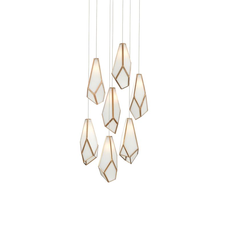 Glace 15 Inch 7 Light LED Multi Light Pendant by Currey and Company