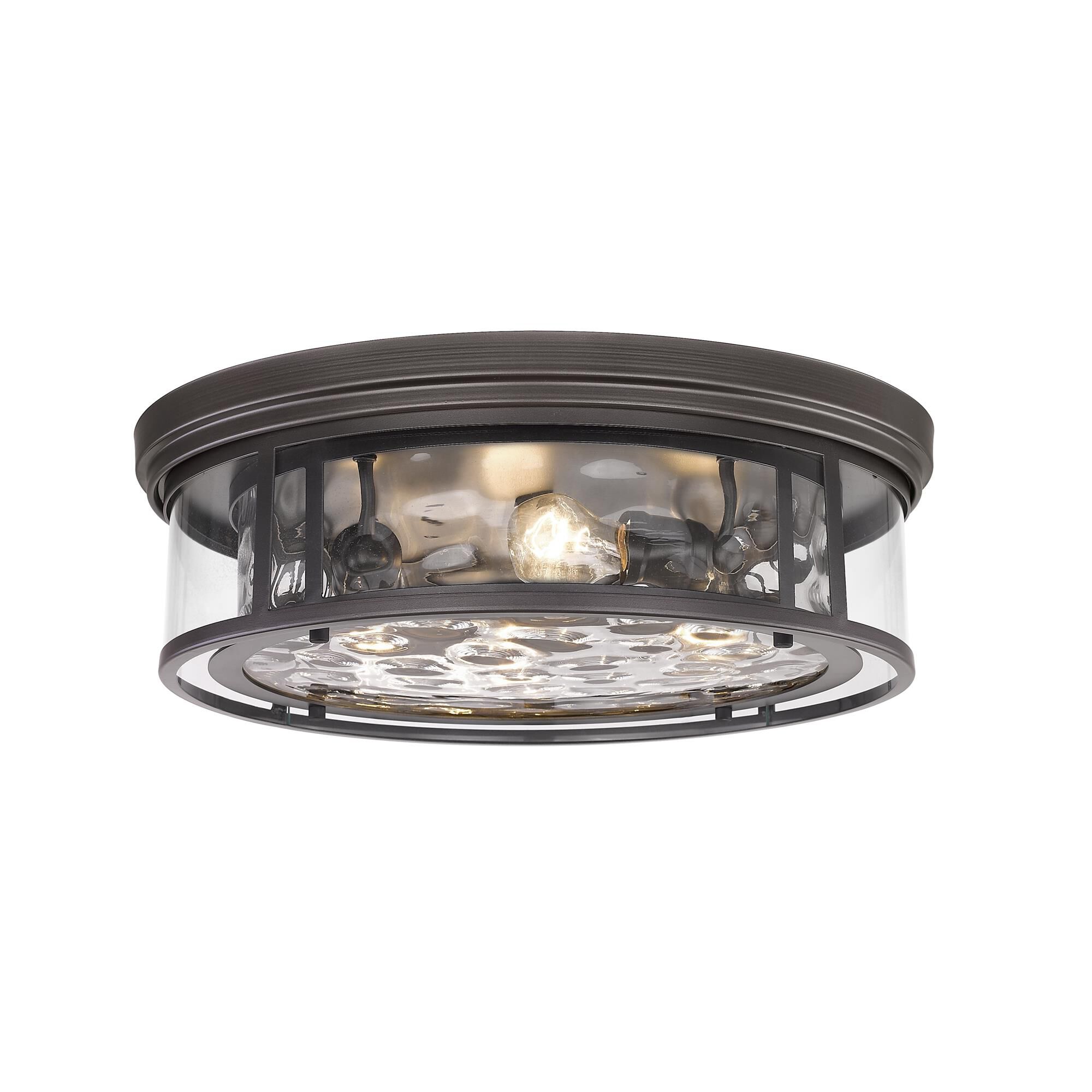 Shown in Bronze finish and Glass shade