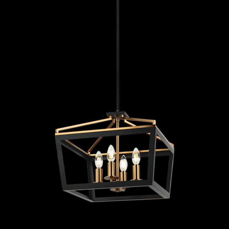 Shown in Black and Aged Gold Brass finish