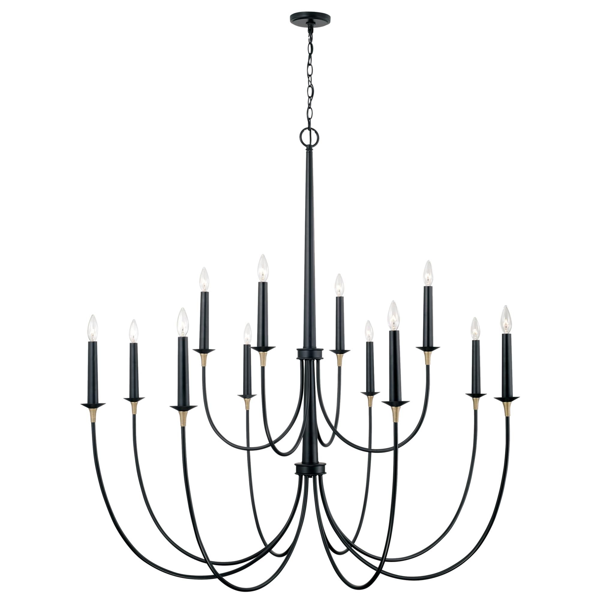 Shown in Matte Black With Brass finish