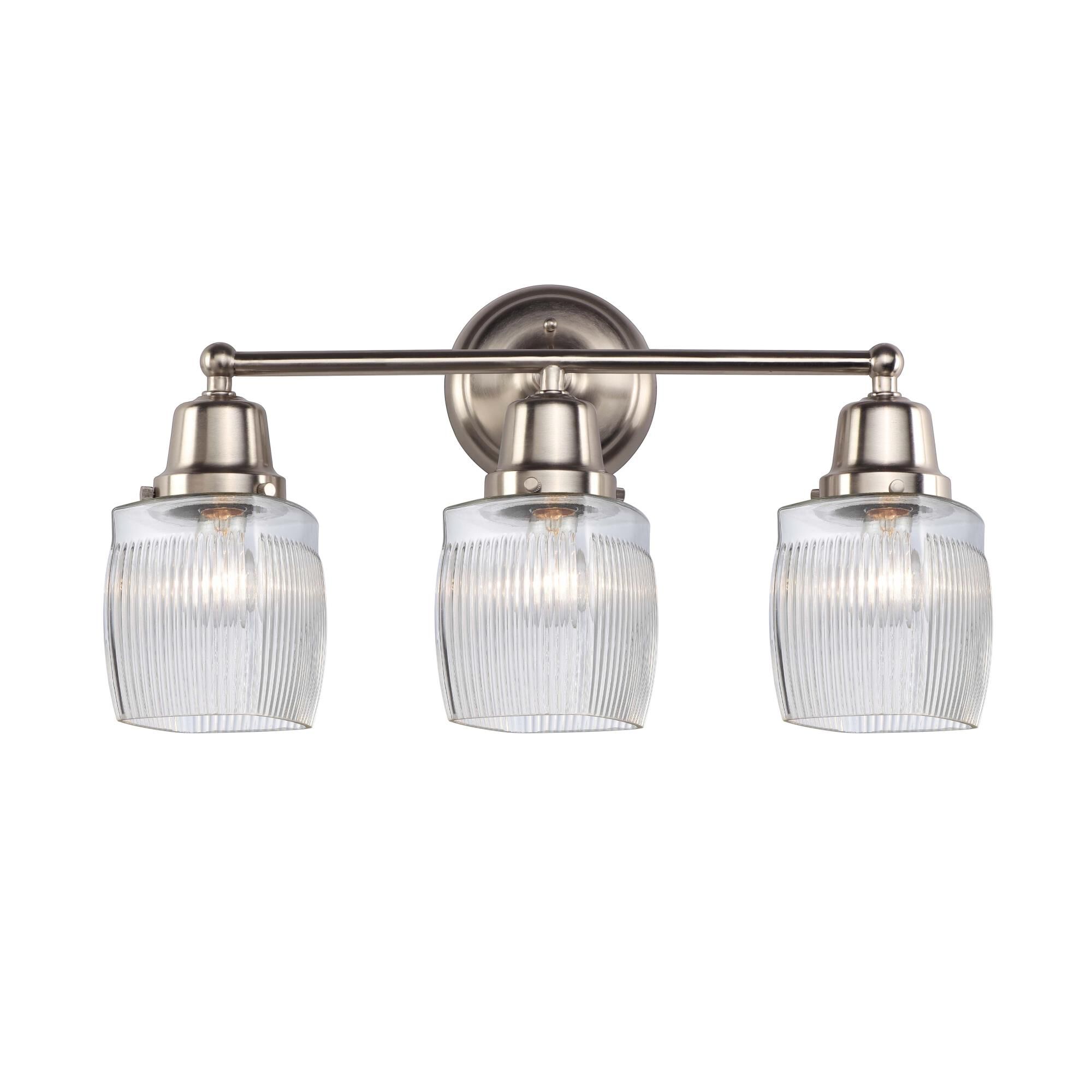 Shown in Brushed Satin Nickel finish and Cube glass