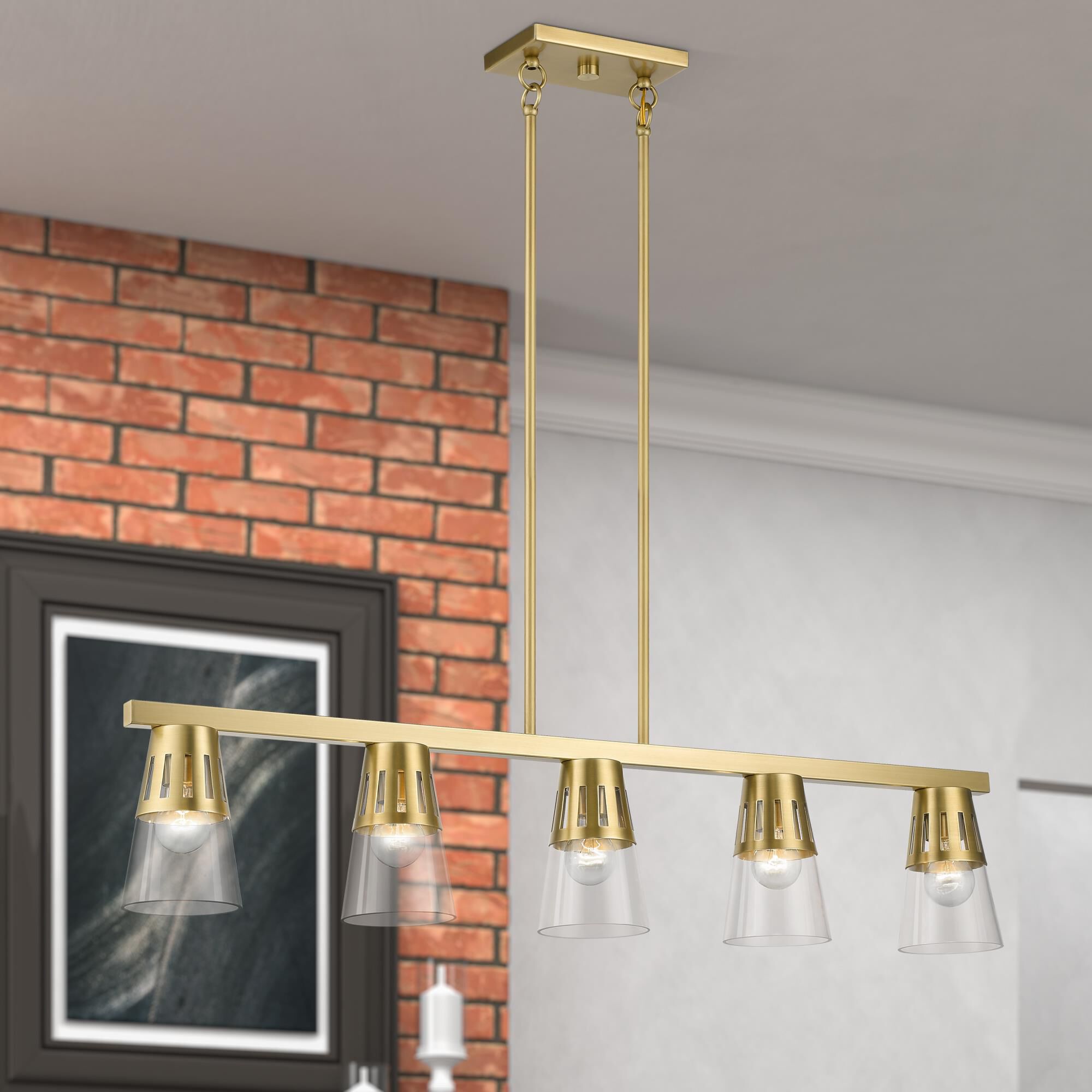 Bennington 42 Inch 5 Light Linear Suspension Light by Livex Lighting