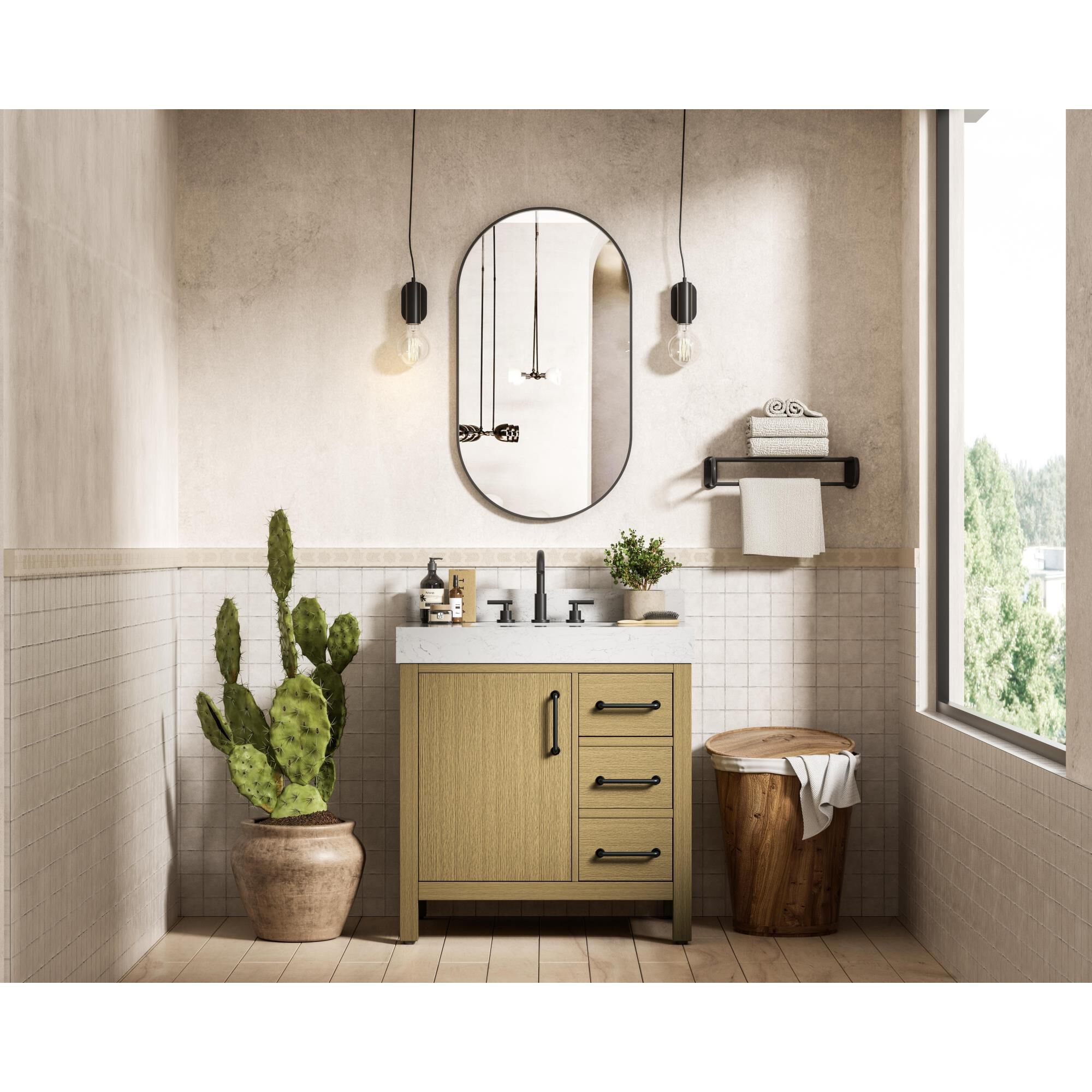 Nathan 32 Inch Bath Vanity by Elegant Dcor