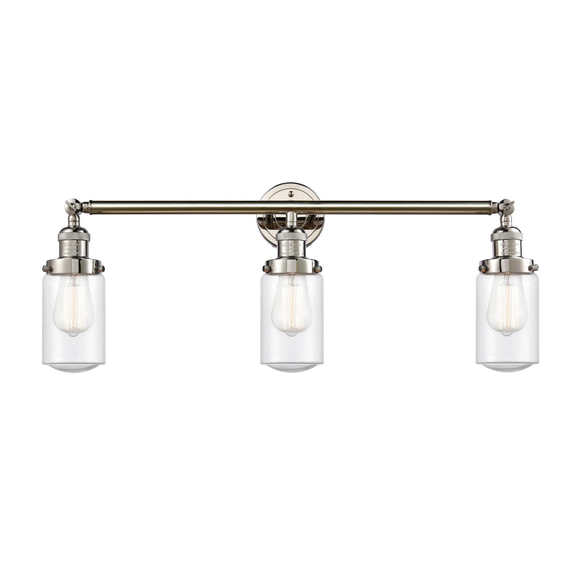 Shown in Polished Nickel finish and Seedy Dover glass