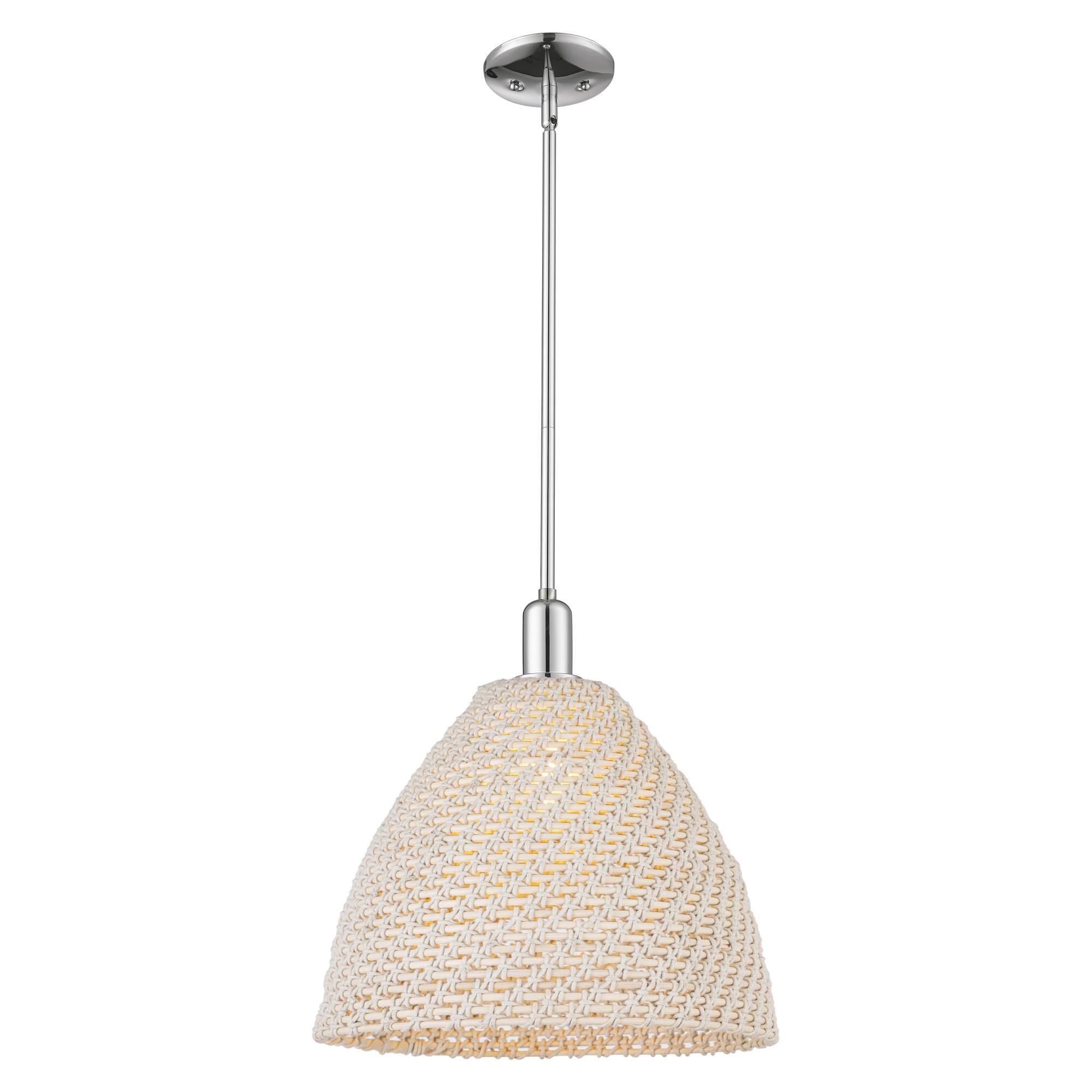 Bruno Marashlian Woven Rattan 16 Inch Large Pendant by Innovations Lighting